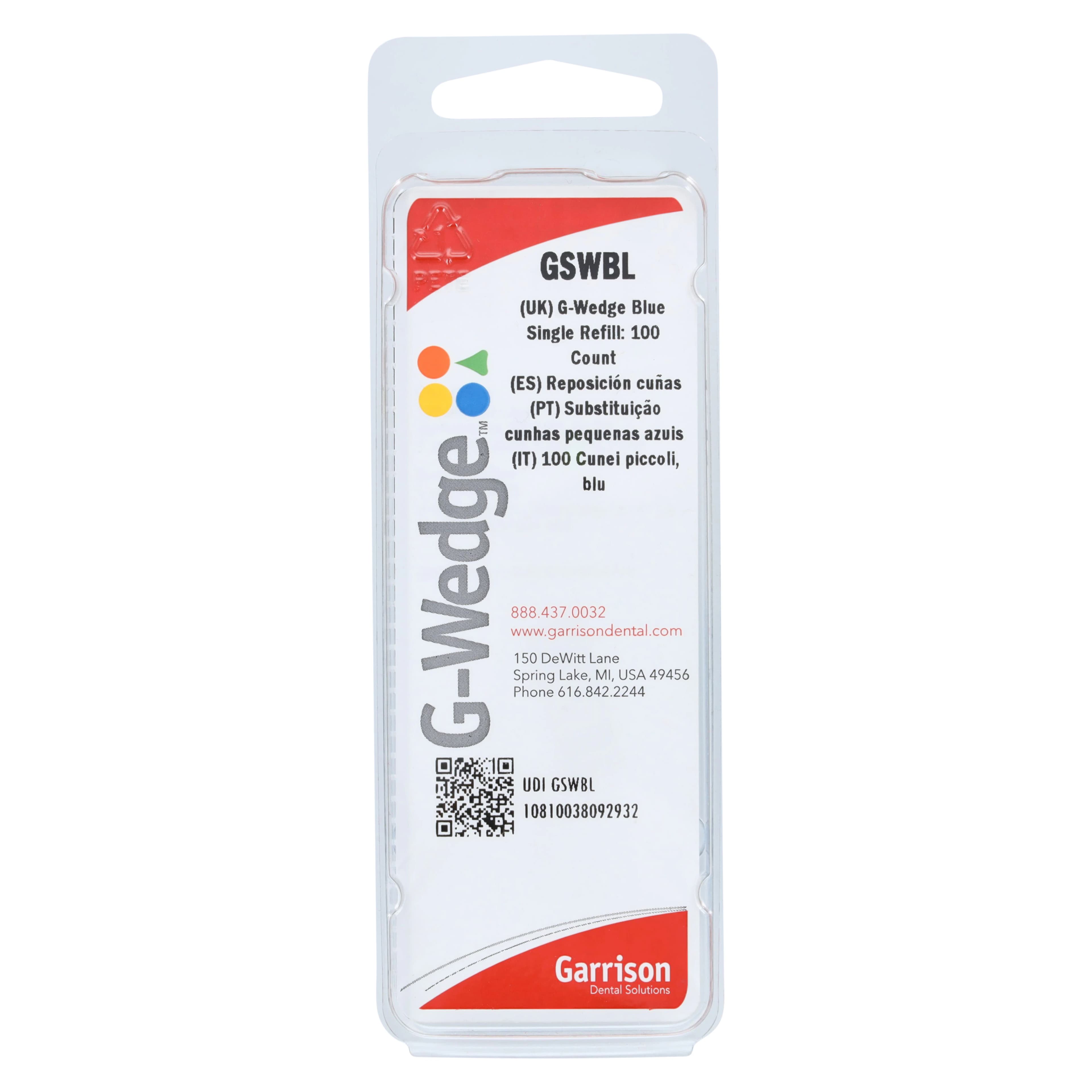G-Wedge Interproximal Wedge Refill, Small (Blue), 100/Pack, GSWBL thumbnail 3