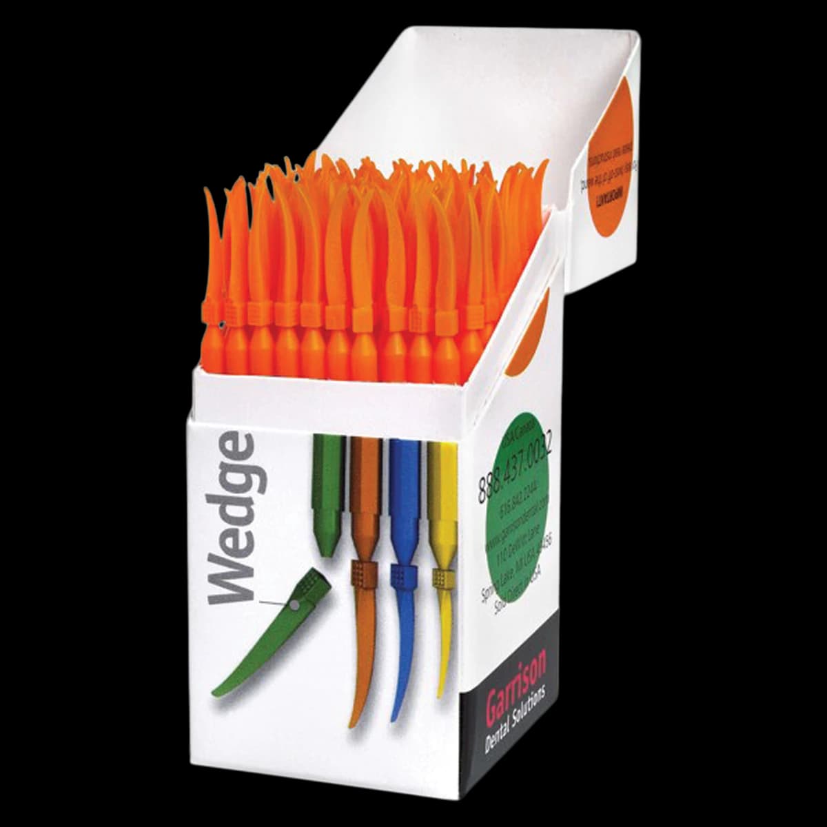 Garrison Wedge Wands® Anatomical Interproximal Wedge Refills, Medium, Orange, 100/Pack, SWOR - Garrison Wedge Wands® Refills 100/Pack - Image 1
