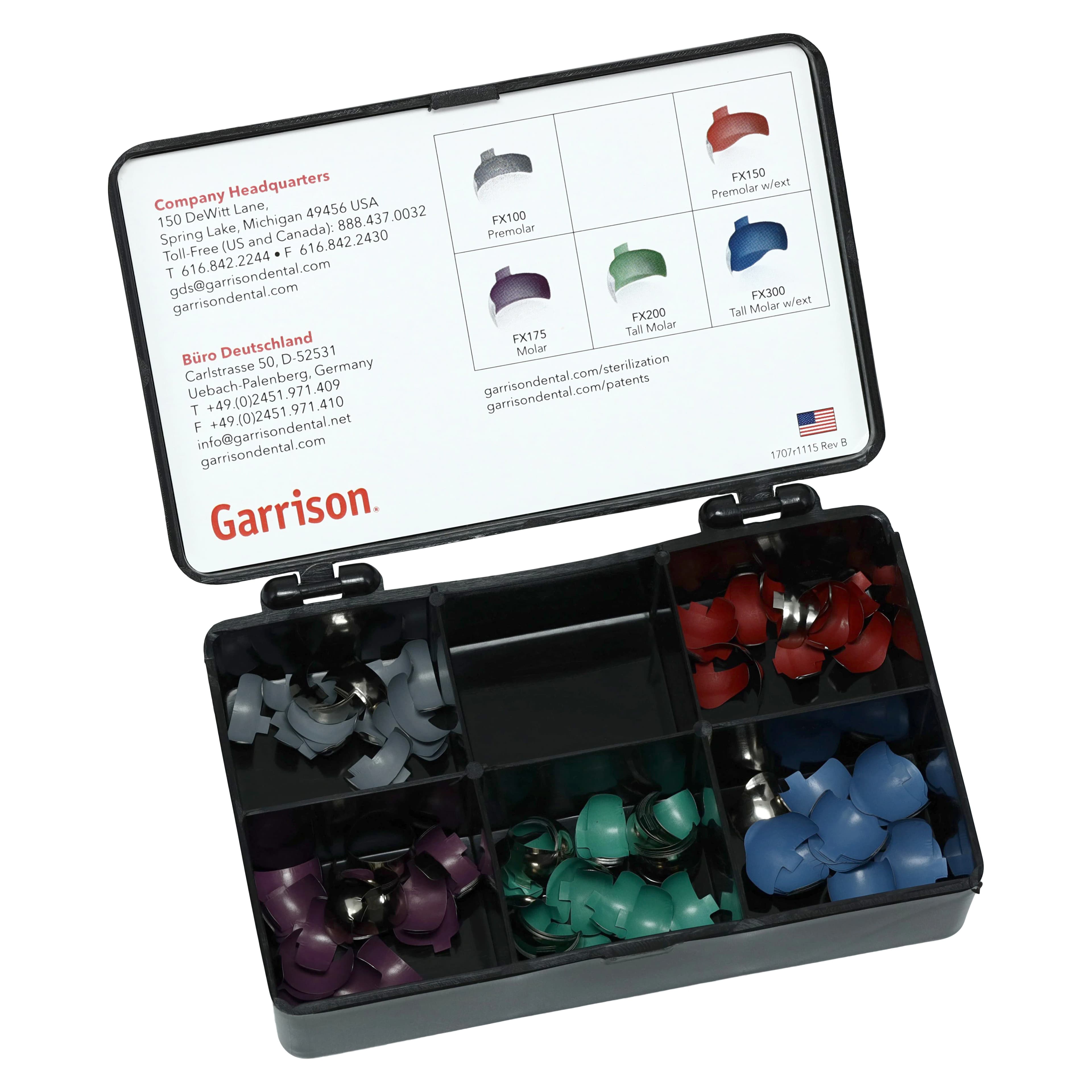 Garrison Composi-Tight 3D Fusion Matrix Band Mini Kit, 5 Sizes, 210 Bands, FXB02 thumbnail 4