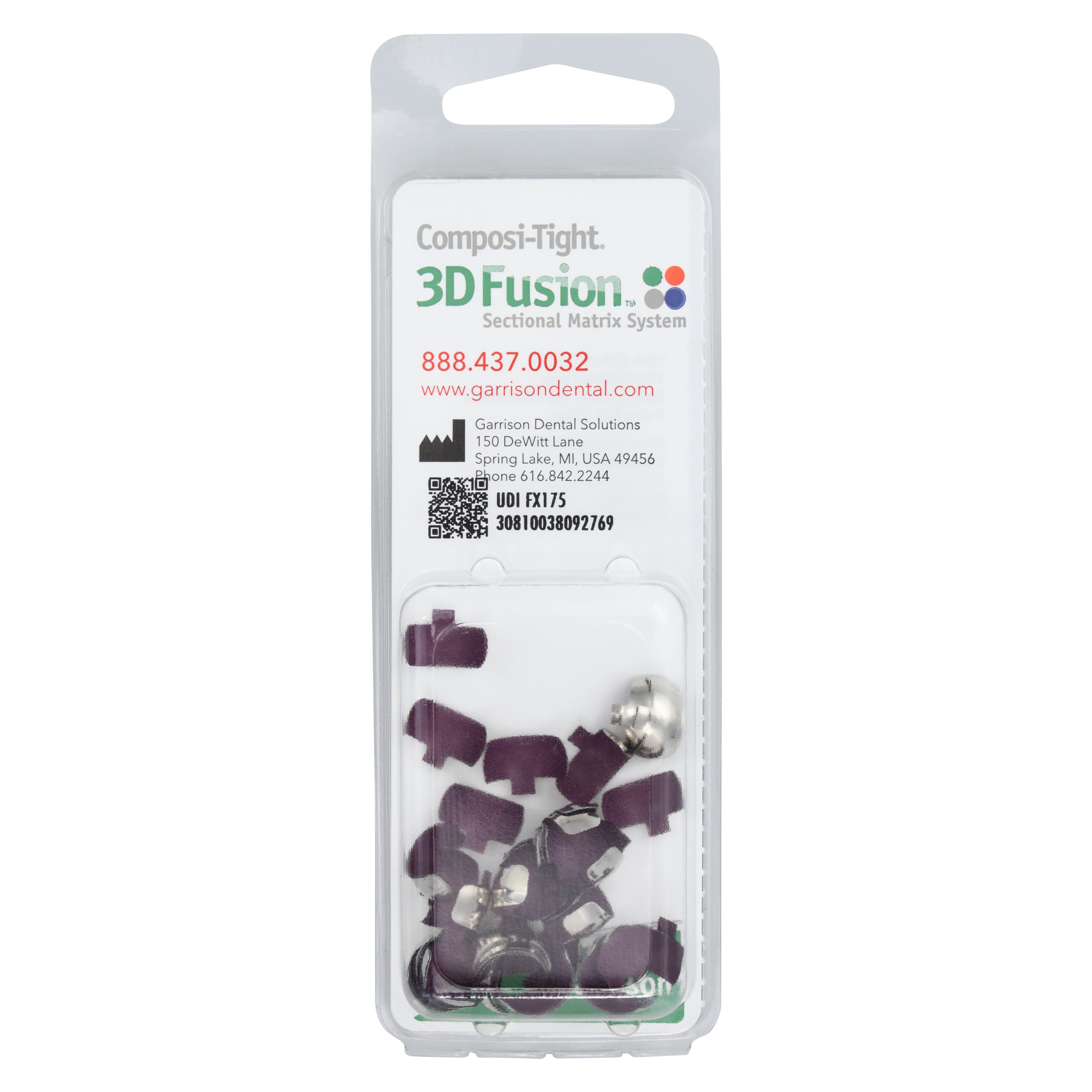 Composi-Tight 3D Fusion Full Curve Sectional Matrix Bands, Small Molar, Purple, 5.6mm, 100/Pk, FX175 thumbnail 3
