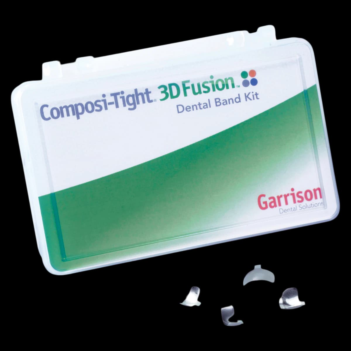 Composi-Tight 3D Fusion Firm Matrix Bands Assorted Kit, 300/Pk, 5 Sizes (4.3mm, 4.3mm w/ext 5.9mm, 5.3mm, 6.1mm, 6.1mm w/ext 7.7mm) - Composi-Tight 3D Fusion Firm Matrix Bands Kit 300/Pk - Image 1