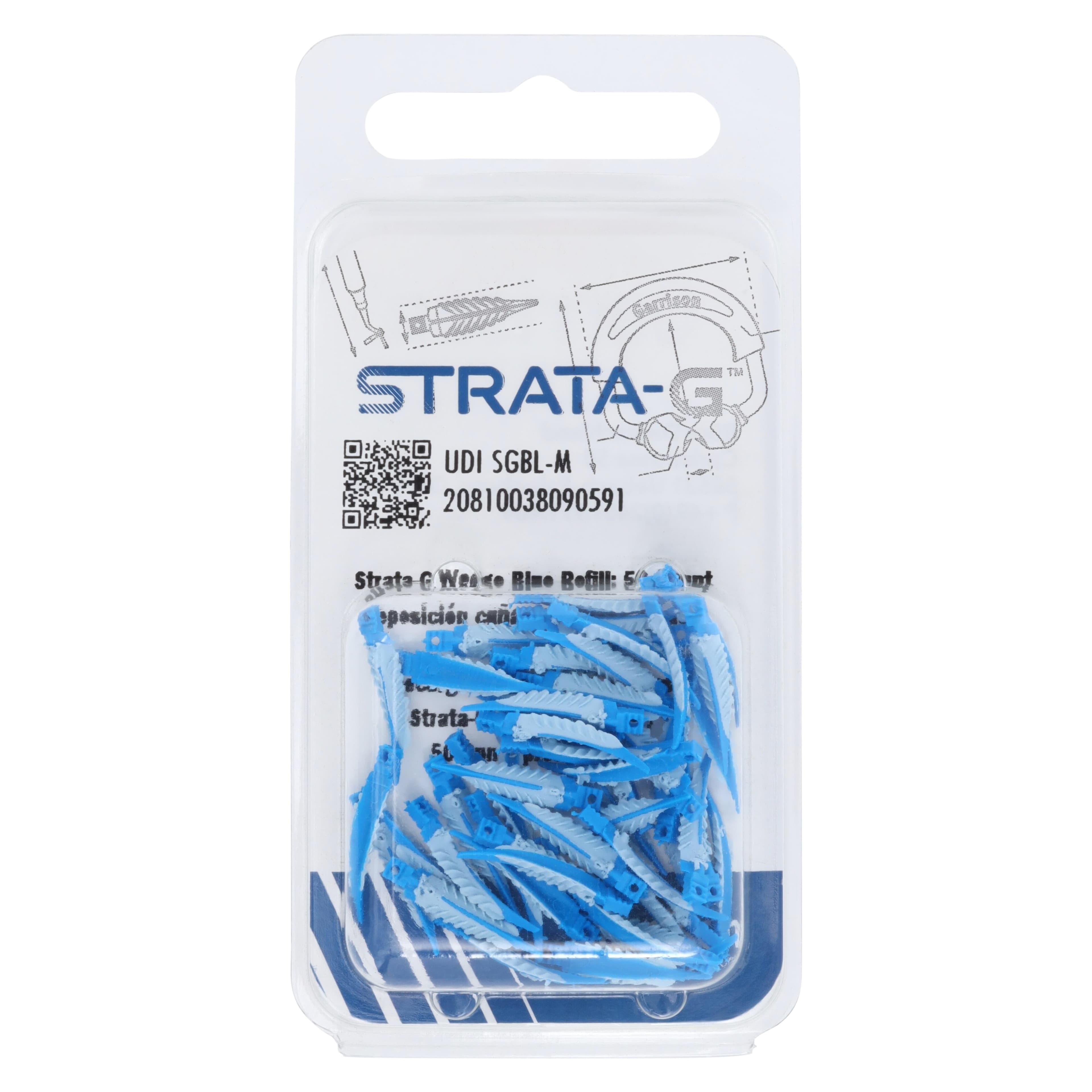 Garrison Strata-G Wedge, Small, Blue, Refill 50/Pk, SGBL-M thumbnail 3