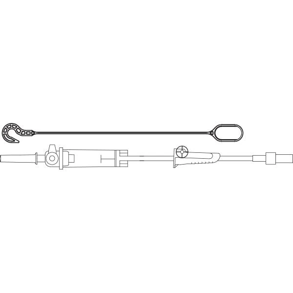 Baxter Secondary IV Solution Set, Clear, Vented, 10 Drops/mL, 37" Male Luer Lock Adapter, Duo-Vent Spike, 48/Case thumbnail 2