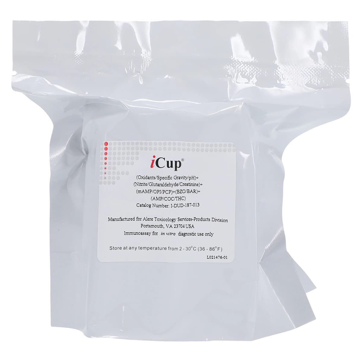 iCup AD Drug Screen Test Kit, 8 Panel with Validity Testing, COC/THC/OPI/AMP/MAMP/PCP/BZO/BAR, 25/Box thumbnail 2