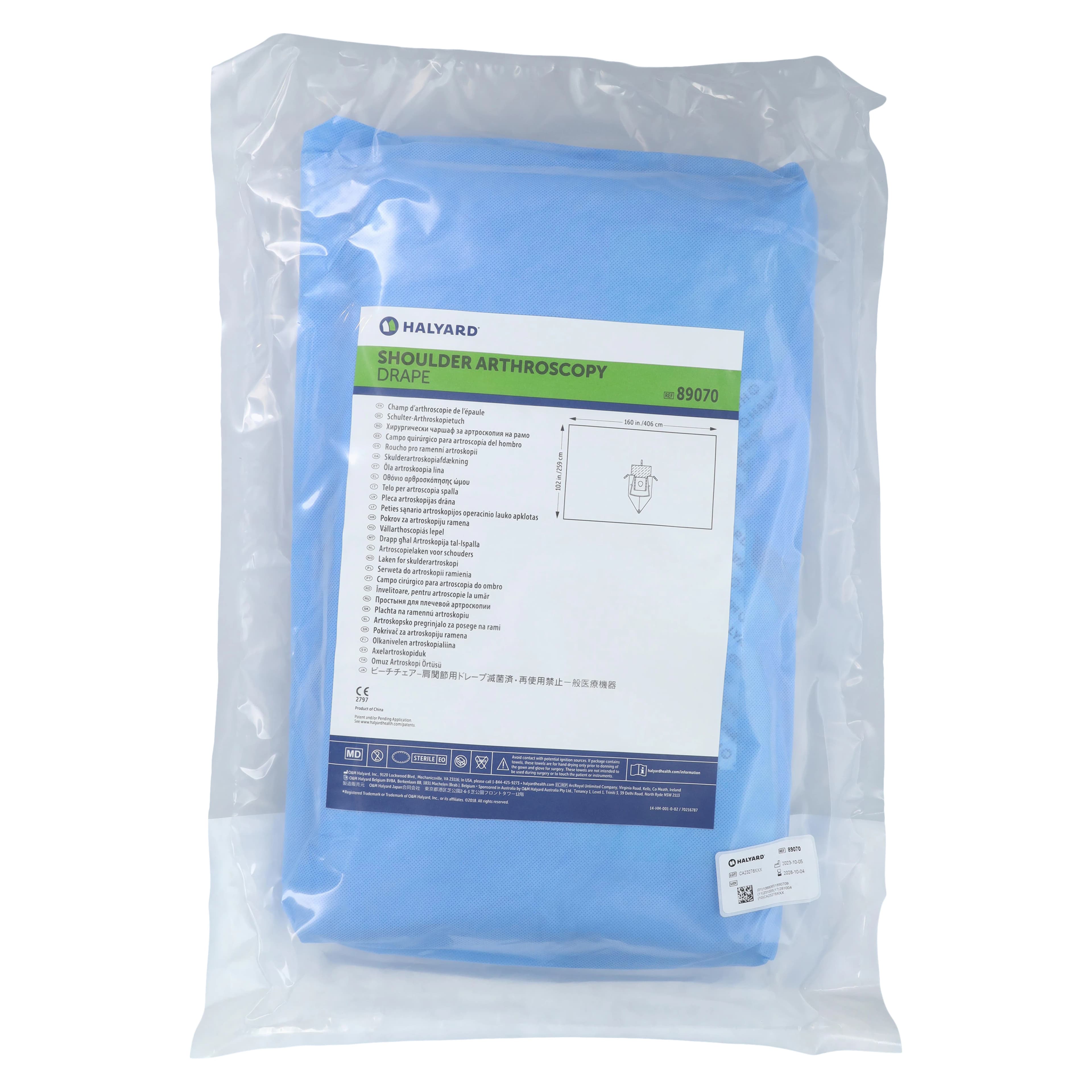 Halyard Shoulder Arthroscopy Drape, Sterile, 160x102", 6cm Fenestration - Drape Shoulder Arthrosc ST LF - Image 1