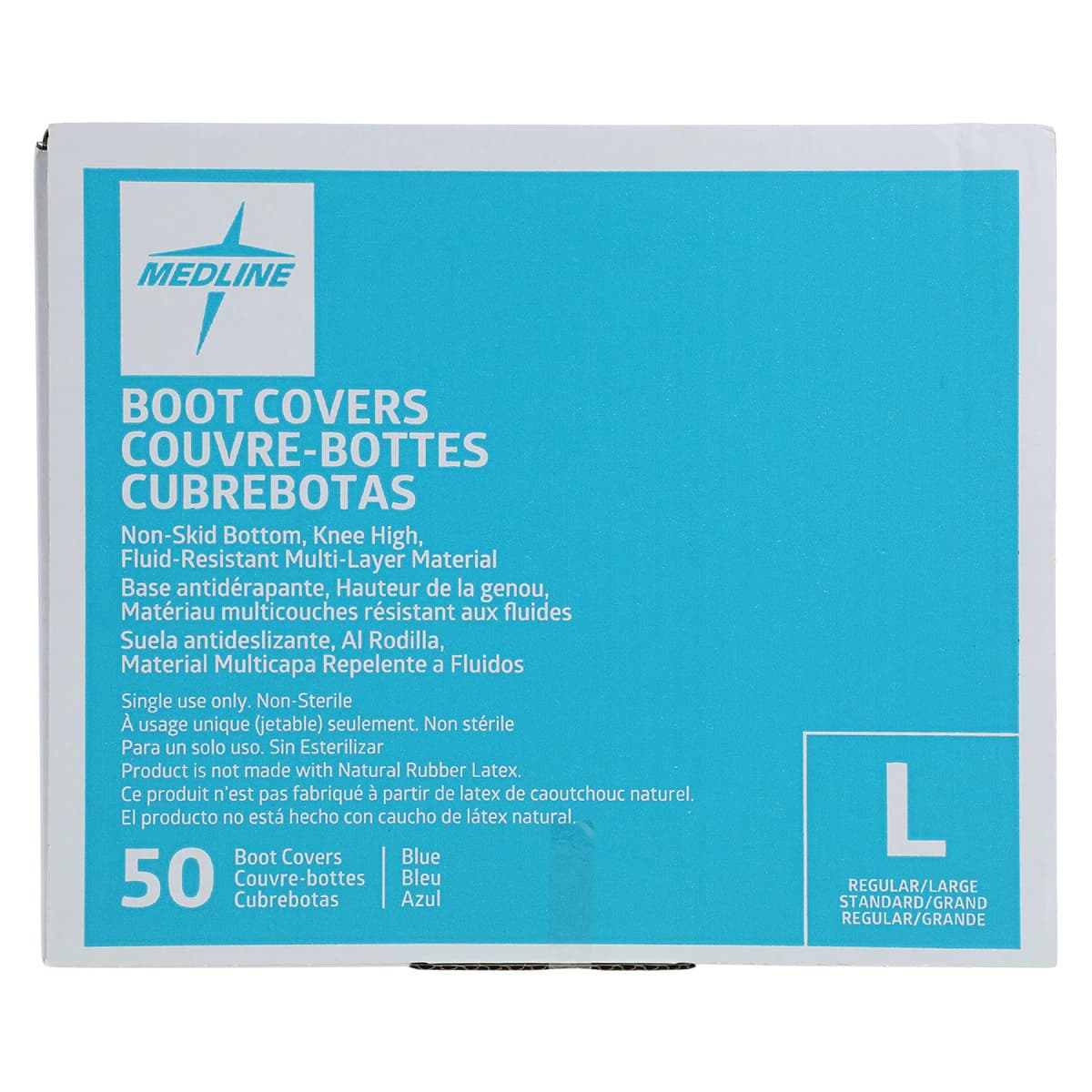 Medline Knee-High Boot Covers, Blue, Regular, 150/Case thumbnail 4