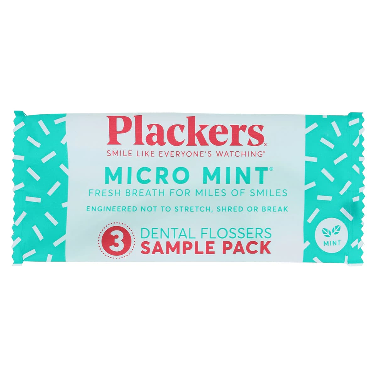 Plackers Micro Mint Dental Flossers, Refill, 3/Pkg, 144 Pkgs/Bag, Super Tuffloss, F-Shaped Handle with Pick thumbnail 3
