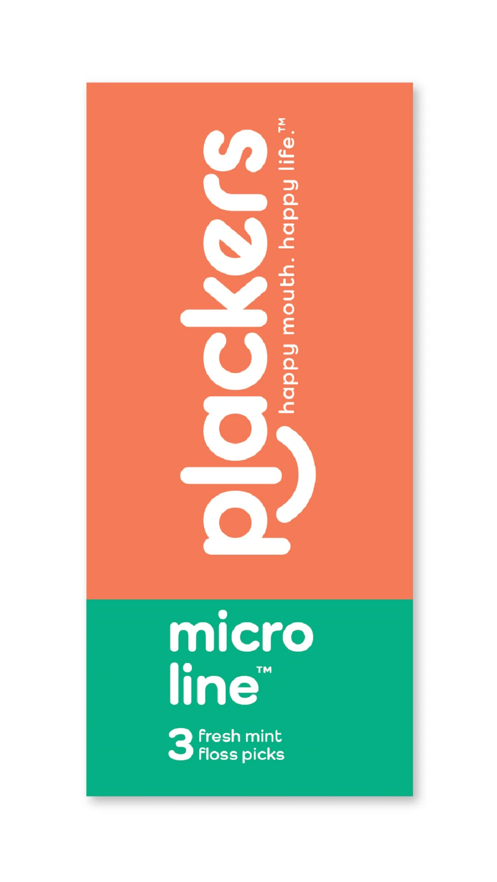 Plackers Micro Mint Dental Flossers, Refill, 3/Pkg, 144 Pkgs/Bag, Super Tuffloss, F-Shaped Handle with Pick - Plackers Micro Mint Dental Flossers - Refill, 3/Pkg, 144 Pkg/Bag - Image 1