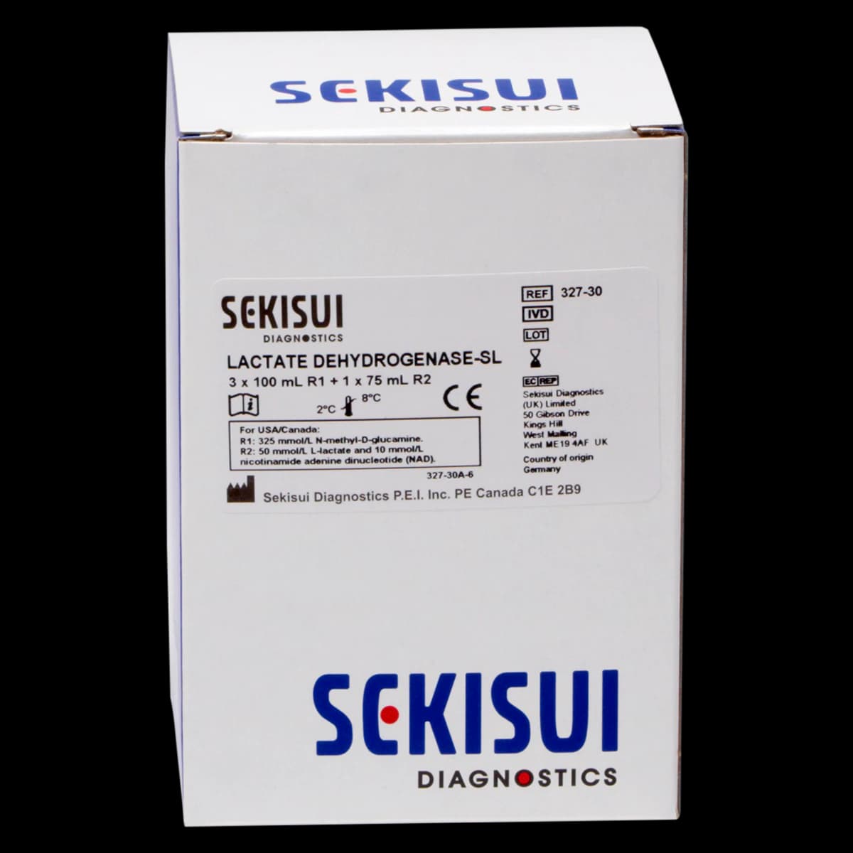LDH-SL Lactate Dehydrogenase (LD) Test Kit, R1: 3 x 100 mL / R2: 1 x 75 mL, 375 mL Total - LDH-SL 375Ml - Image 1