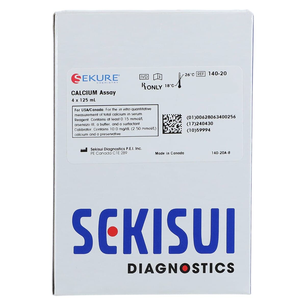 Calcium (Arsenazo) Test Kit, 4 x 125 mL Reagent + 1 x 15 mL Calibrator, Diagnostic Chemicals Ltd thumbnail 8