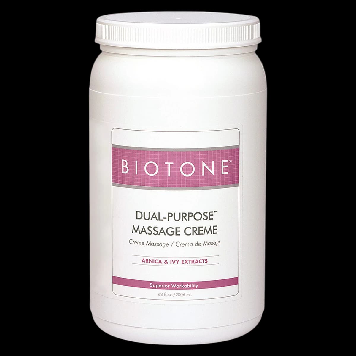 Biotone Massage Cream with Arnica Extract, Unscented, Paraben Free, 68 oz - Massage Cream Dual Purpos - Image 1