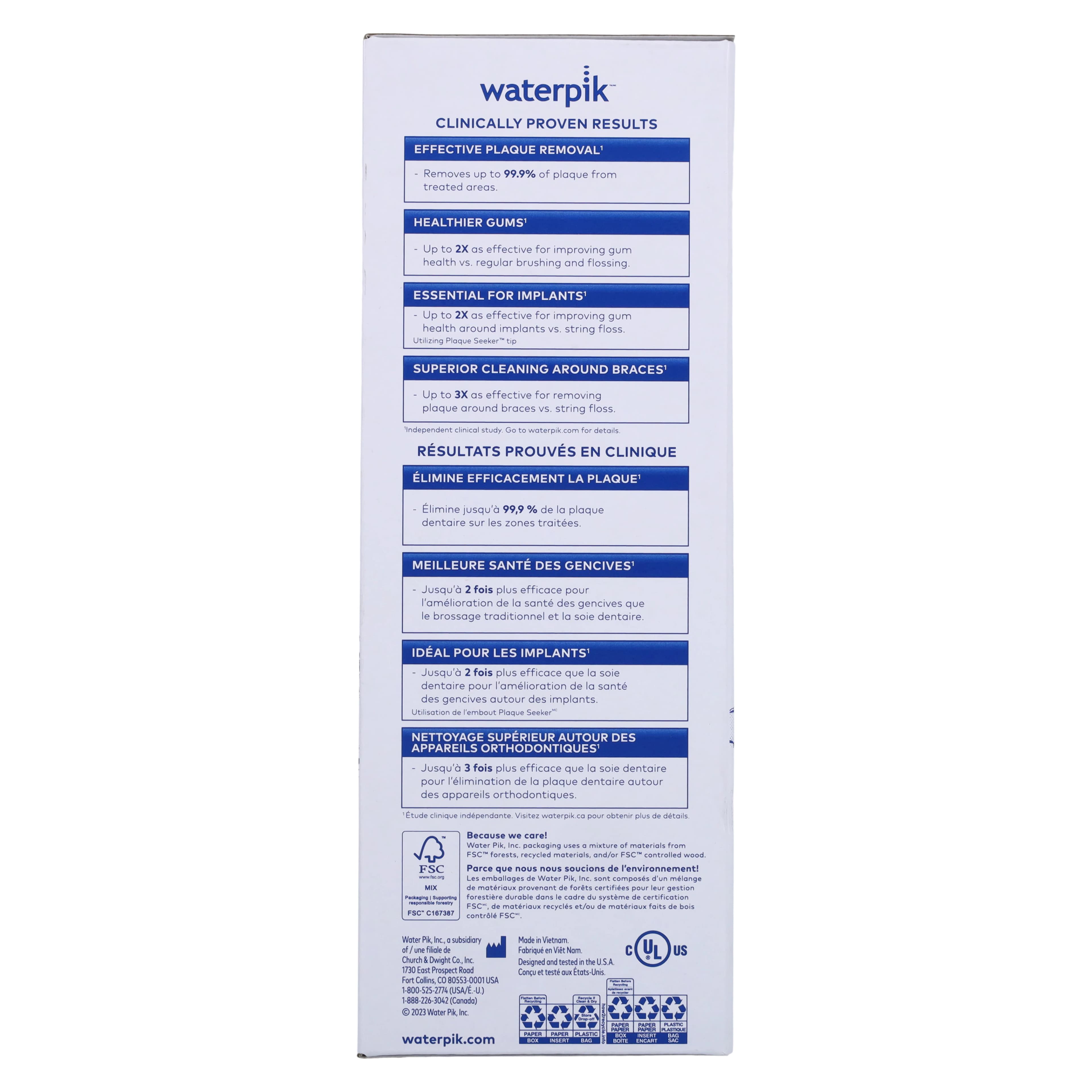 Waterpik Cordless Advanced 2.0 Water Flosser, Pearly White, WP-580 thumbnail 6