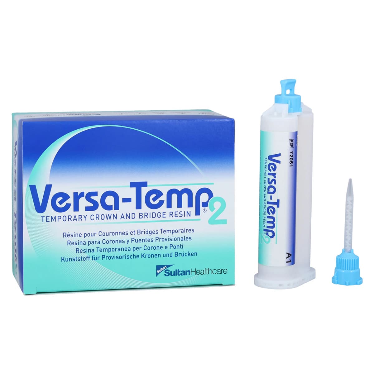 Versa-Temp® 2 Temporary Crown and Bridge Resin, Shade A1, 50ml Cartridge Refill (with 15 Mixing Tips) thumbnail 2