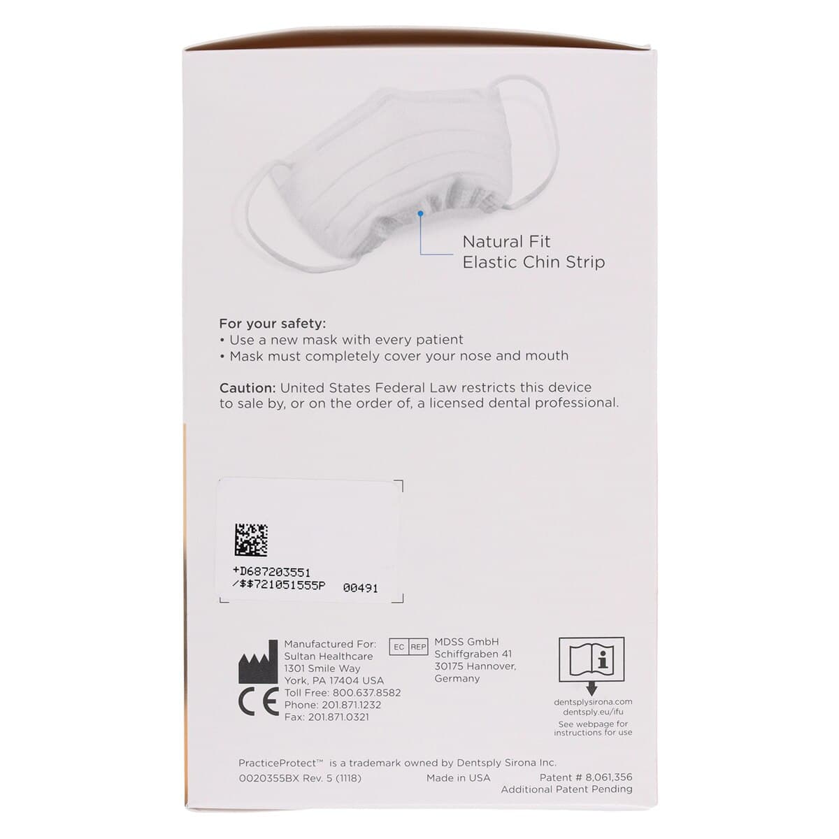 Com-Fit Plush™ Natural Fit Masks, ASTM Level 1, Latex-Free, White, 40/Box thumbnail 5