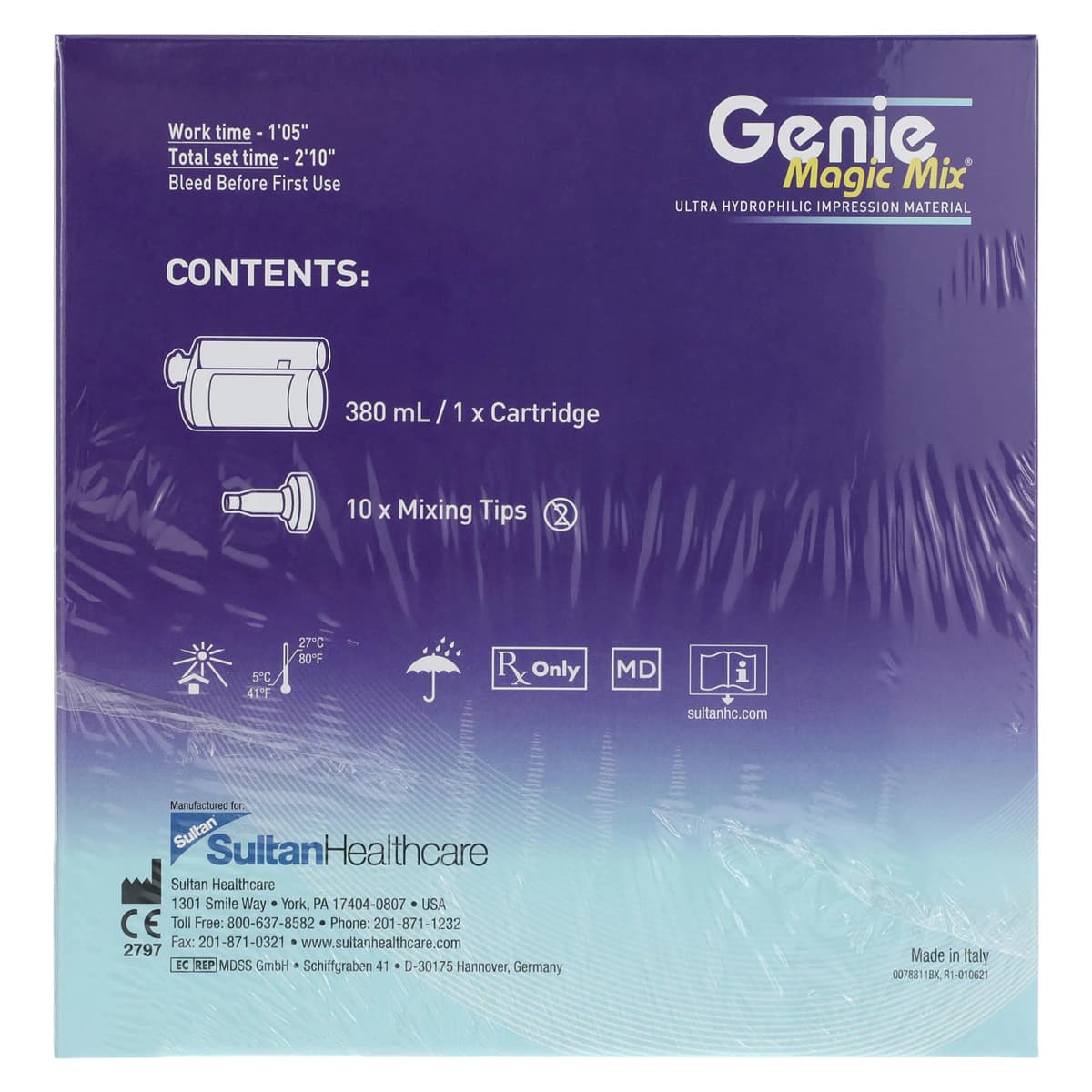 Genie® VPS Impression Material Magic Mix Heavy Body Rapid Set, Berry Flavored, 380ml Cartridge, 1/Pkg thumbnail 3