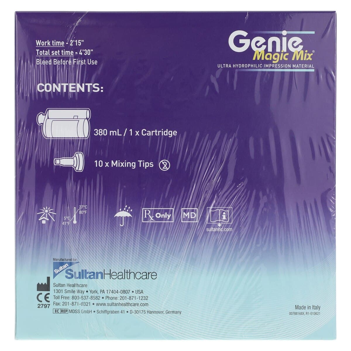 Genie® VPS Impression Material Magic Mix Heavy Body Standard Set, Berry Flavored, 380 ml Cartridge, 1/Pkg thumbnail 3