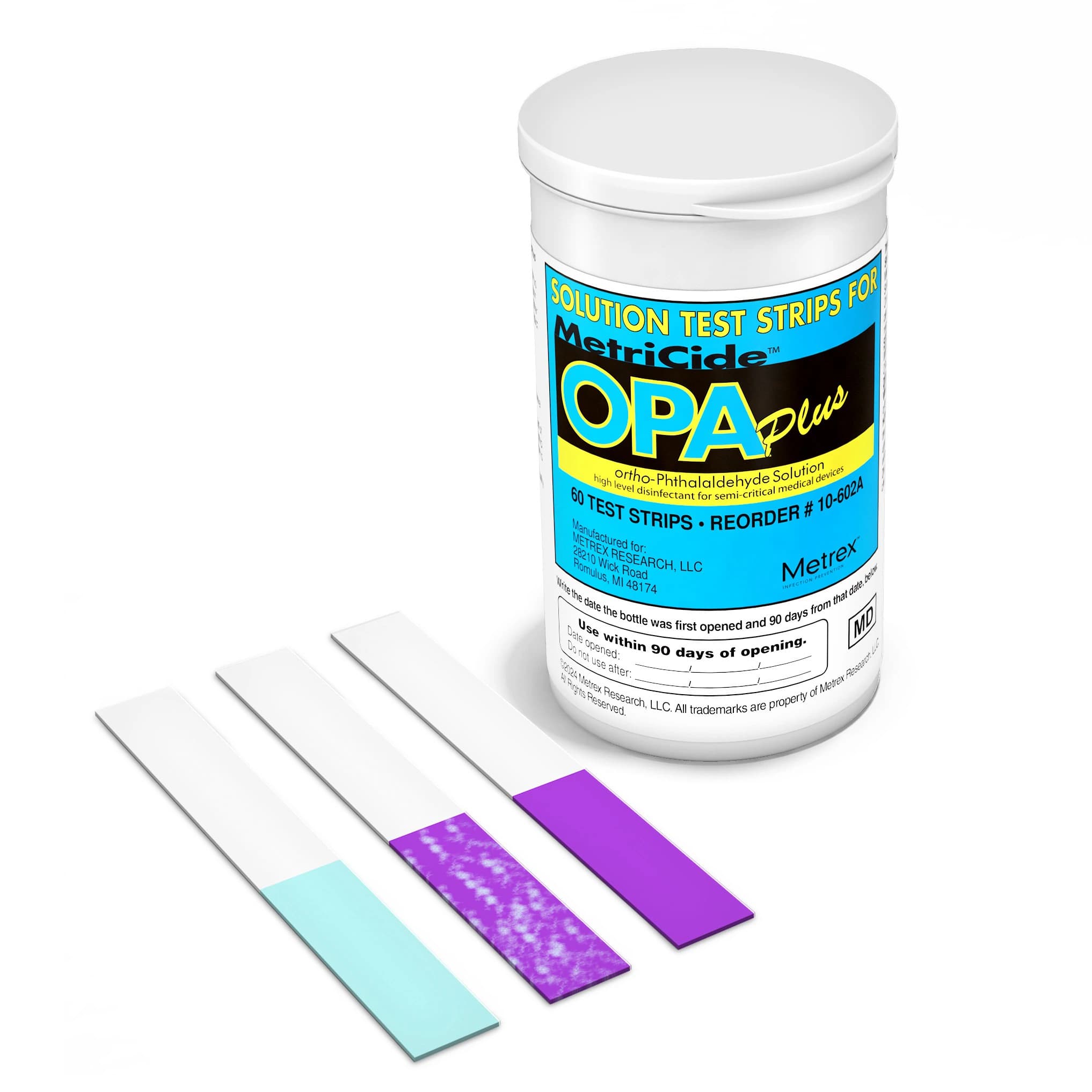 MetriCide OPA Plus Solution Test Strips, 60/Bottle, 10602A thumbnail 2