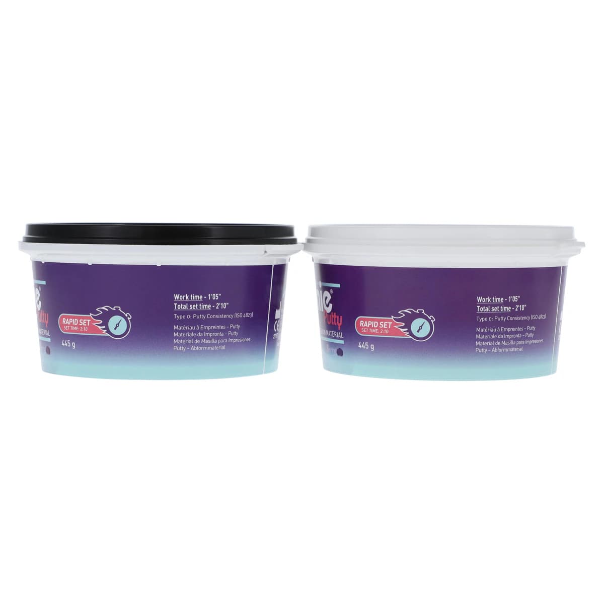 Genie® VPS Putty Rapid Set Impression Material, Berry Flavor, 2 x 300ml Jars (2x445g), Purple thumbnail 3