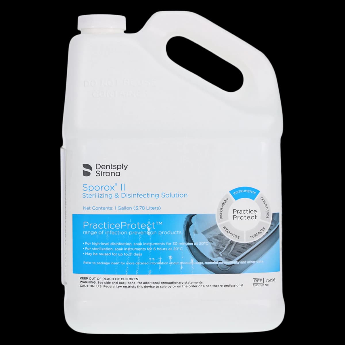 Sporox II Sterilizing and Disinfecting Solution, 1 Gallon Bottle, Ready-to-Use, 21-Day Reuse - Sporox II Sterilizing and Disinfecting Soluton Gallon - Image 1