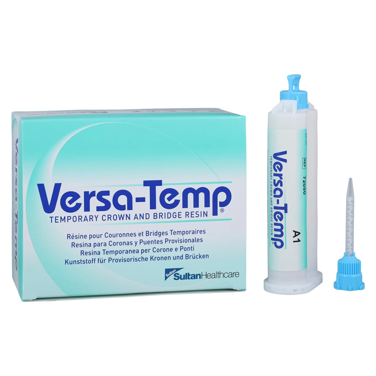 VersaTemp® Temporary Crown and Bridge Resin, Shade A1, 50ml Cartridge Refill (with 15 Mixing Tips) - VersaTemp® Temporary Crown and Bridge Resin Shade A1 50ml Cartridge - Image 1