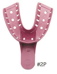 DenTray® II Disposable Impression Tray #2P Large Lower Perforated, Pack of 12 - DenTray® II Disposable Impression Tray #2P Large Lower Pack of 12 - Image 1