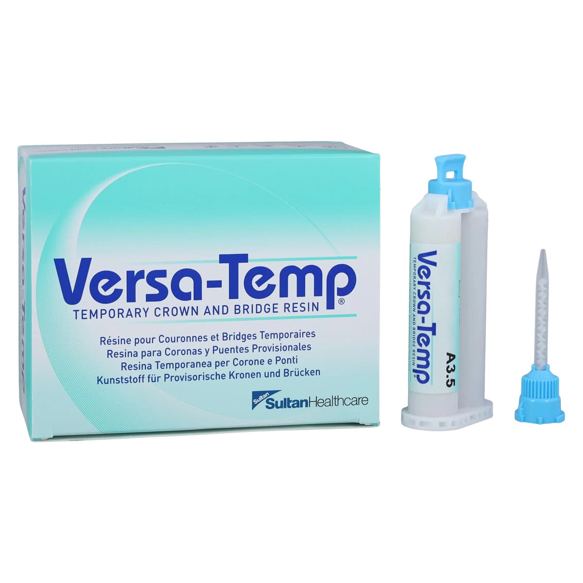 VersaTemp® Temporary Crown and Bridge Resin, Shade A3.5, 25ml Refill Kit (Cartridge + 10 Mixing Tips) thumbnail 2