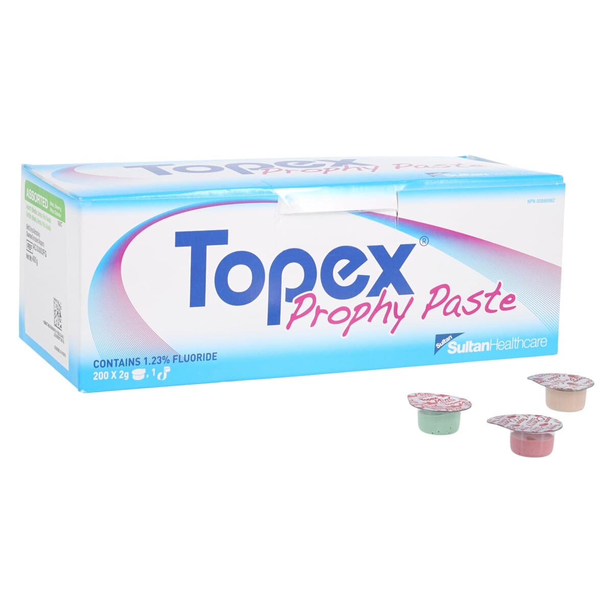 Topex® Prophy Paste Unit Dose Cups, Coarse, Assorted Flavors (Cherry, Mint, Pina Colada), 200/Box thumbnail 2