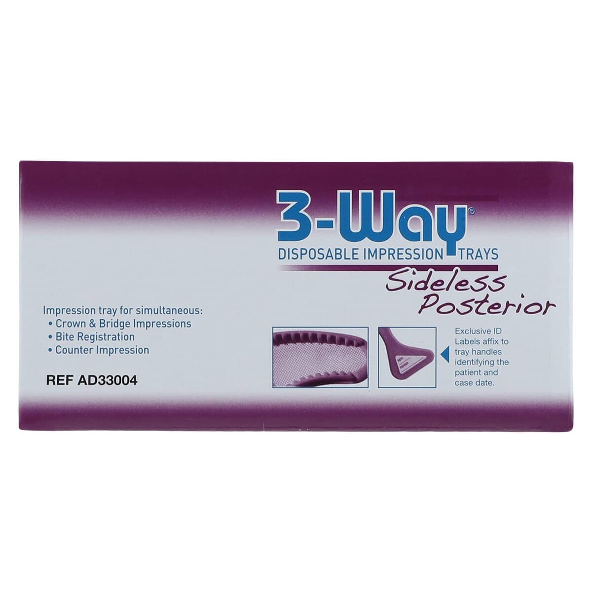 Sultan 3-Way® Disposable Impression Tray, Posterior Sideless, 50/Box thumbnail 4