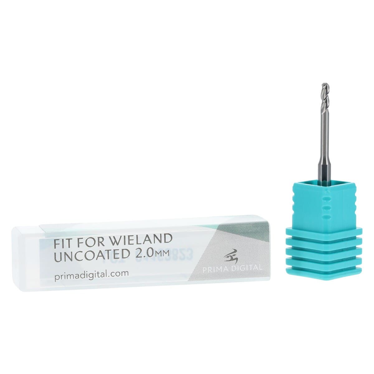 Prima Dental Wieland 2mm Uncoated Carbide Milling Bur, Each - Wieland 2mm Uncoated - Image 1