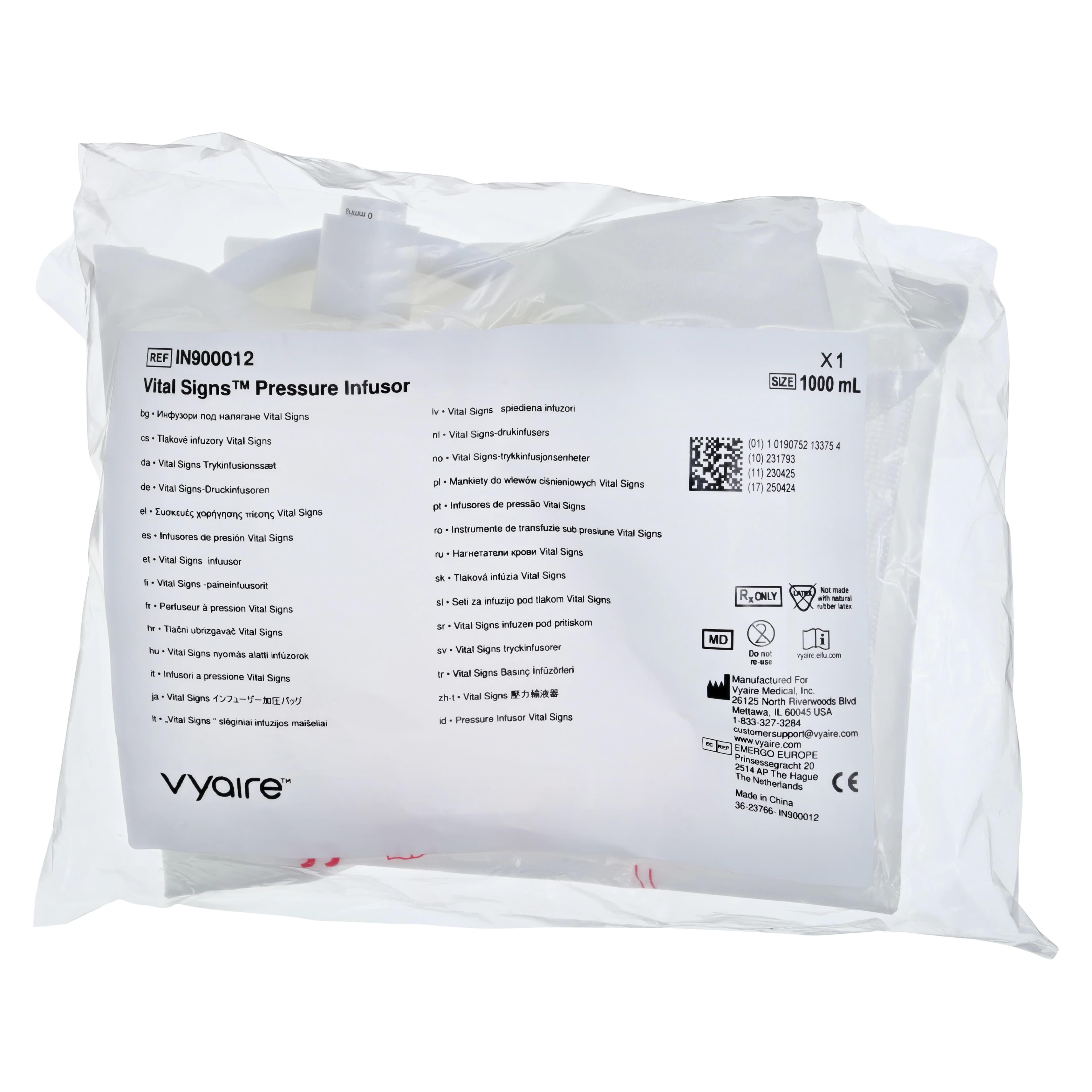 SunMed Pressure Infuser Bag, 1000mL, Nylon Netting, Latex-Free, Disposable, 12/Case thumbnail 3