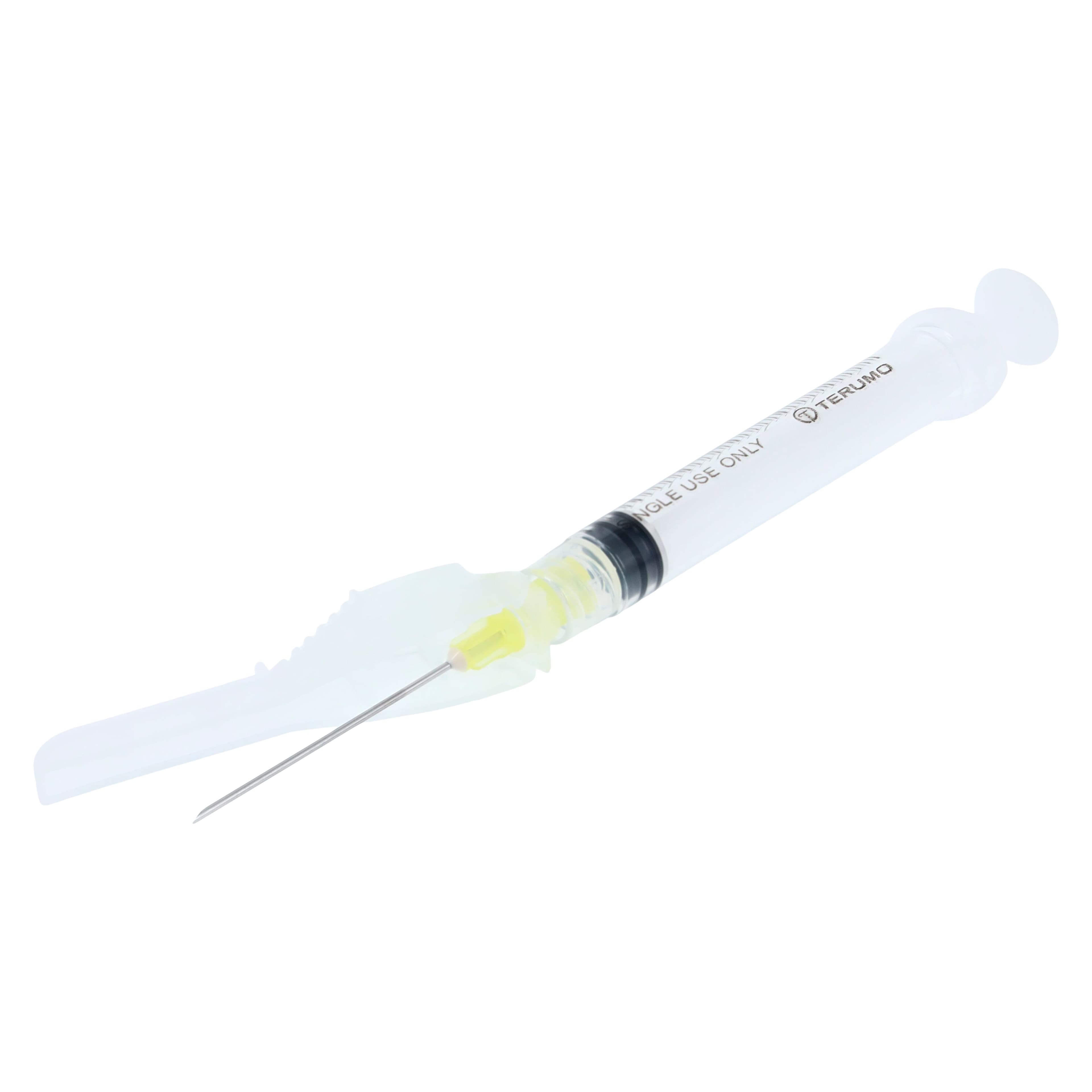 Terumo Surguard3 Syringe/Needle, Hypodermic, 20G x 1-1/2", 3cc, Yellow, Safety, Sterile, Latex-Free, 100/Box thumbnail 4