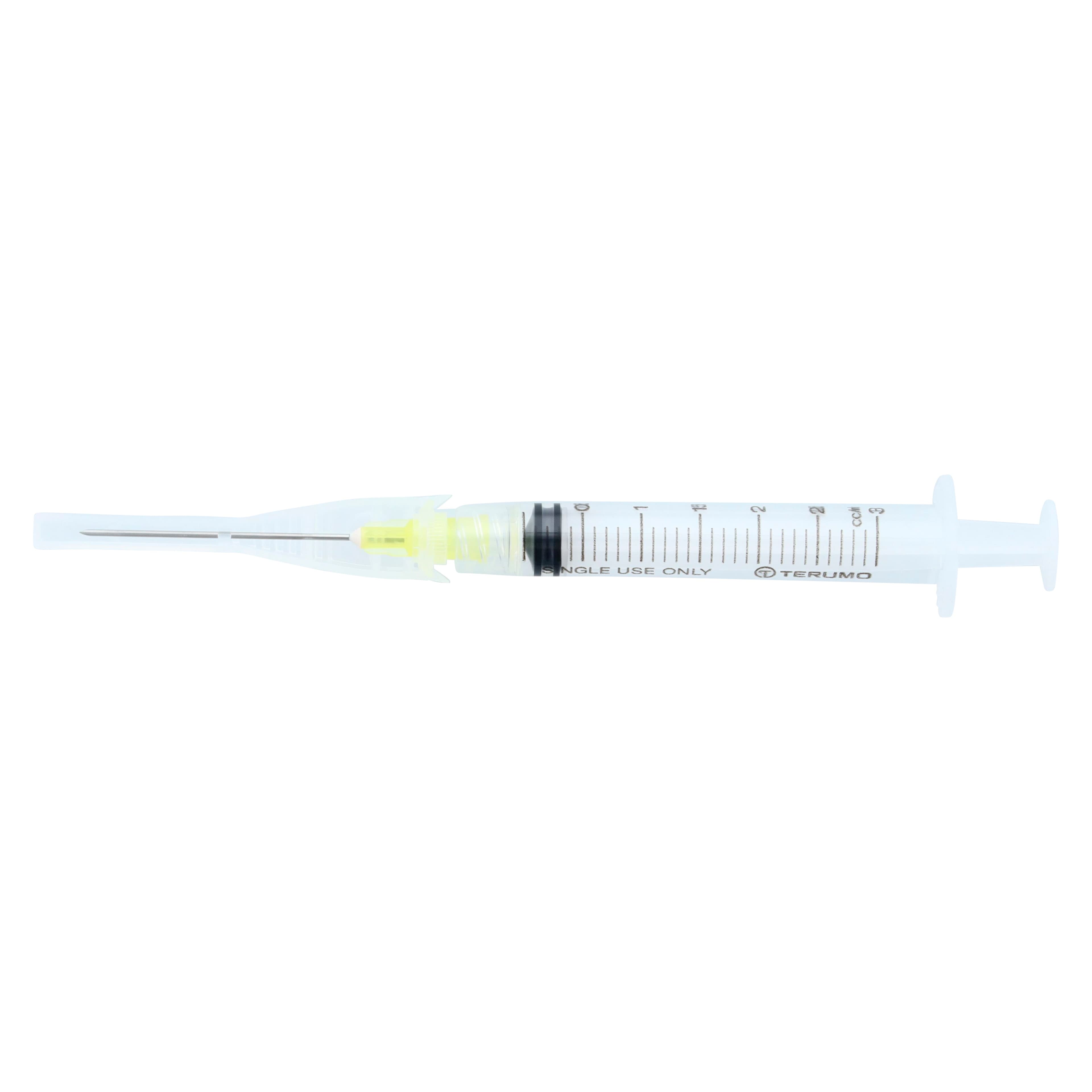 Terumo Surguard3 Syringe/Needle, Hypodermic, 20G x 1-1/2", 3cc, Yellow, Safety, Sterile, Latex-Free, 100/Box thumbnail 7