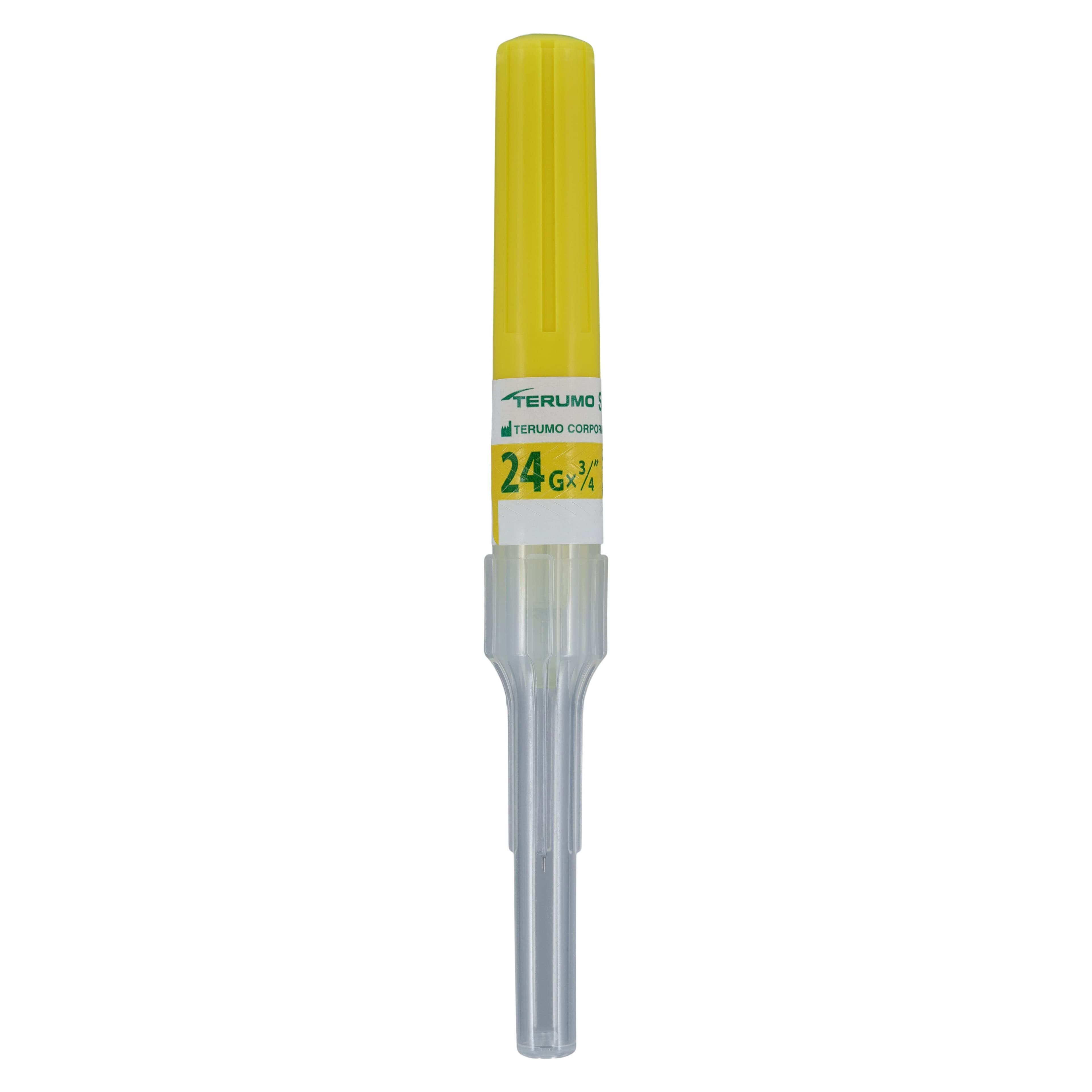 Terumo SurFlash IV Catheter, 24 Gauge x 3/4", Polyurethane, Sterile, Latex-Free, Yellow, 50/Box thumbnail 5