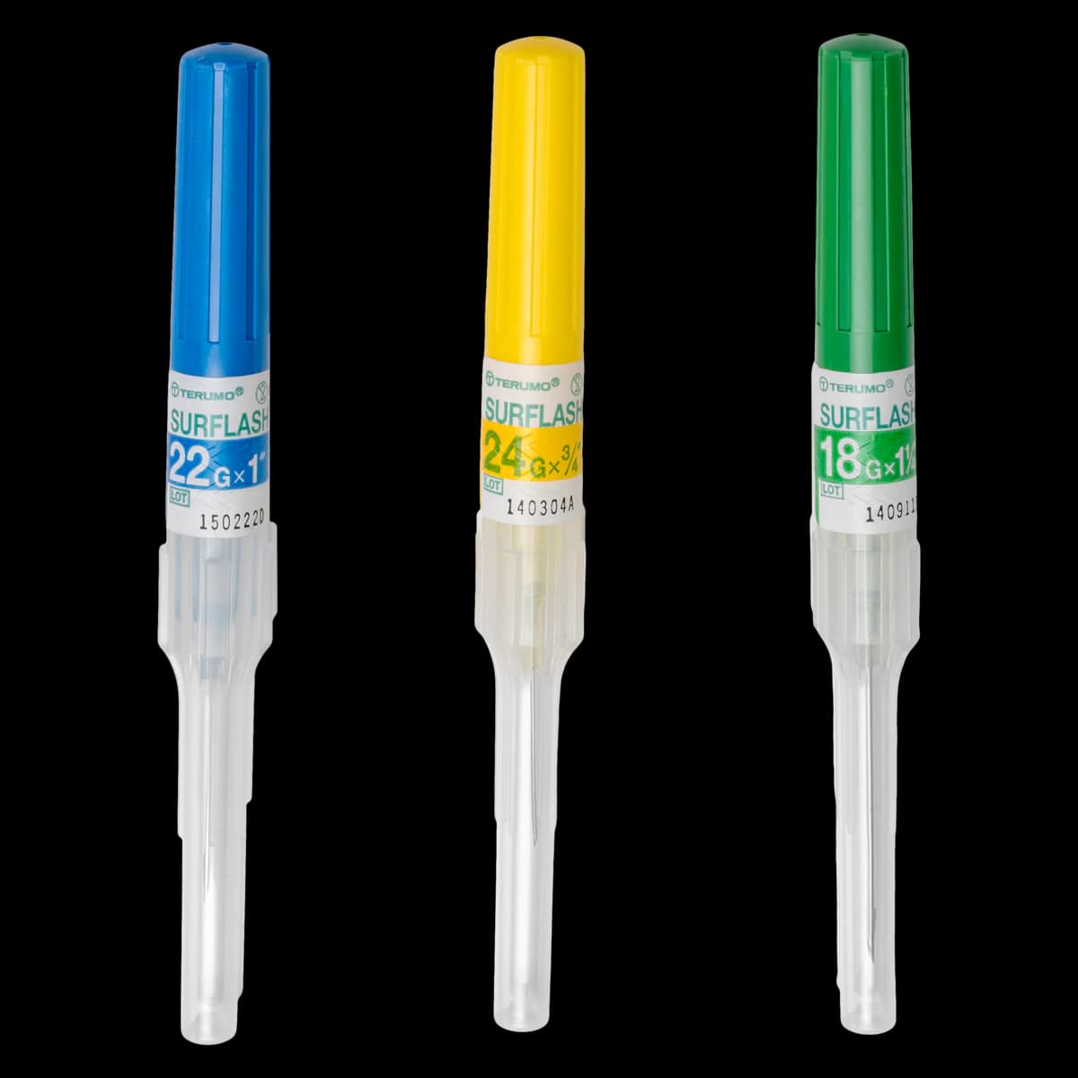 Terumo SurFlash IV Catheter, 24 Gauge x 3/4", Polyurethane, Sterile, Latex-Free, Yellow, 50/Box - Surflash IV Catheter - Image 1