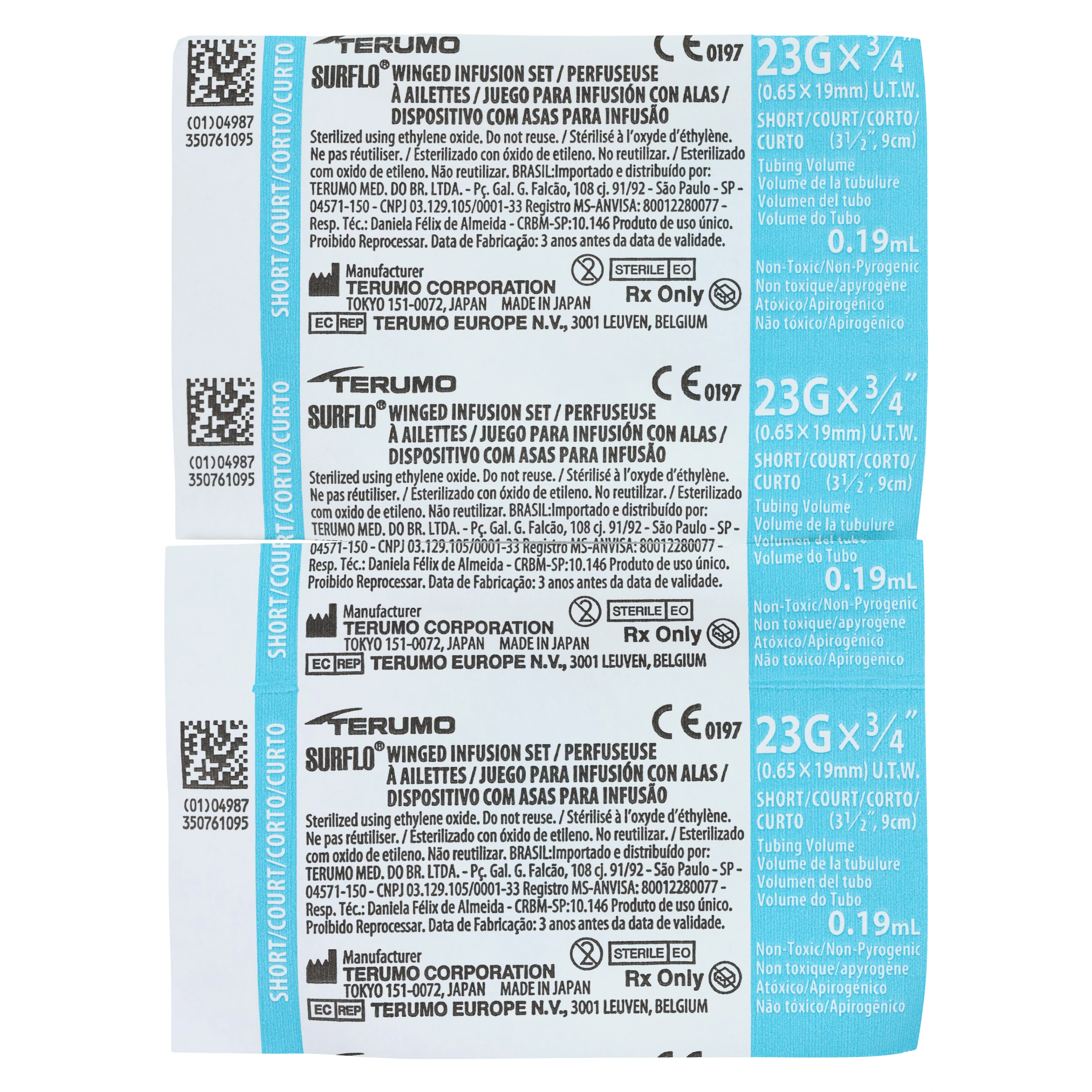 Terumo Surflo Winged Infusion Set, 23 Gauge x 3/4", 3-1/2" Length, 100/Box thumbnail 3