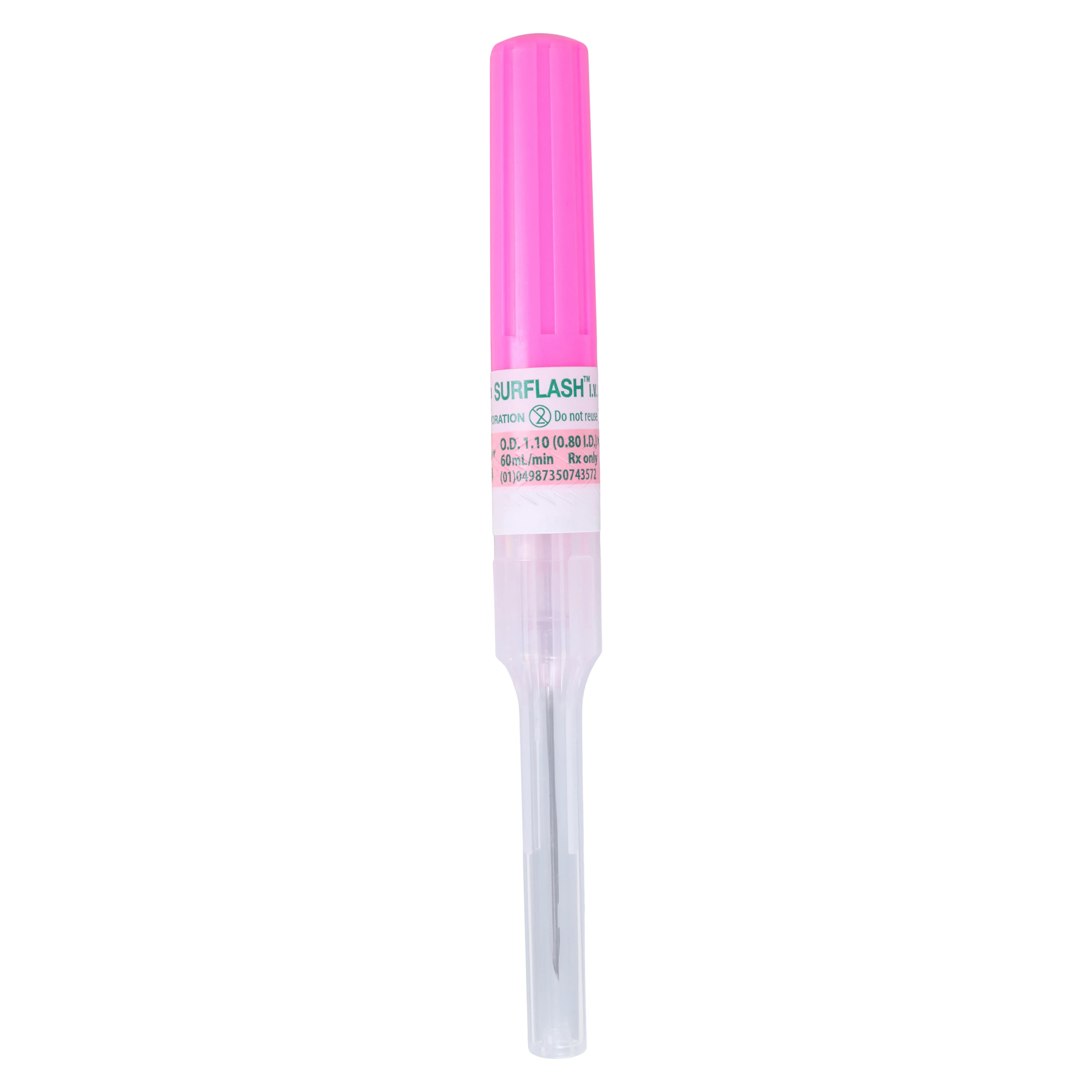 Terumo SurFlash IV Catheter, 20 Gauge, 1-1/4 inch, Polyurethane, Sterile, Latex-Free, Pink, 50/Box thumbnail 5