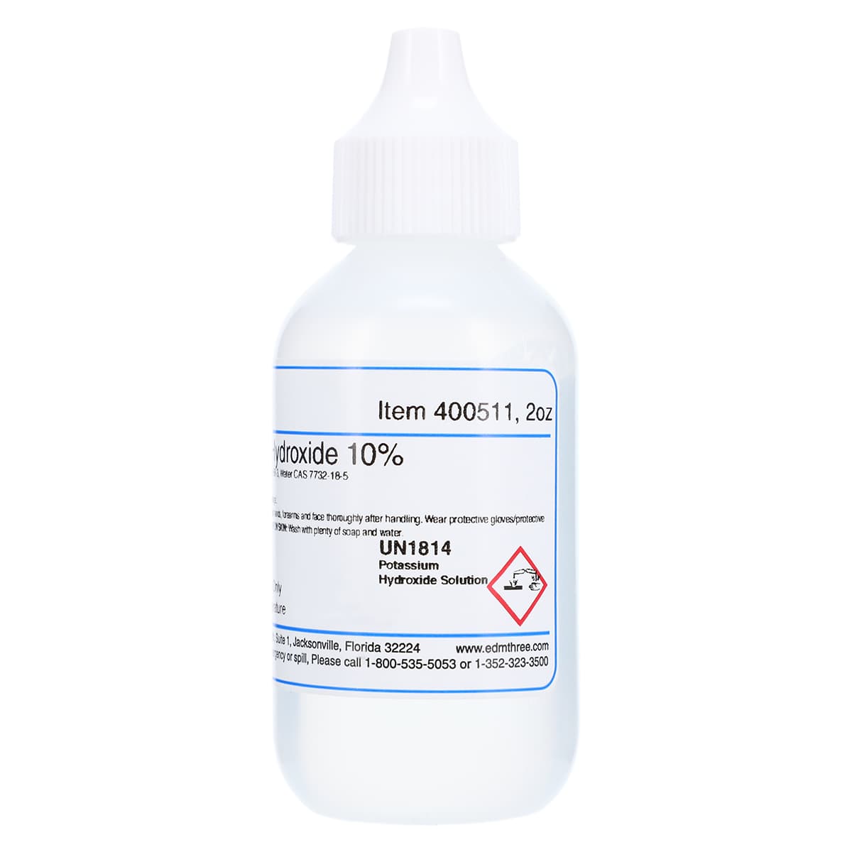Potassium Hydroxide 10% Solution, Dropper Bottle, 2 oz (EDM3, LLC) thumbnail 2
