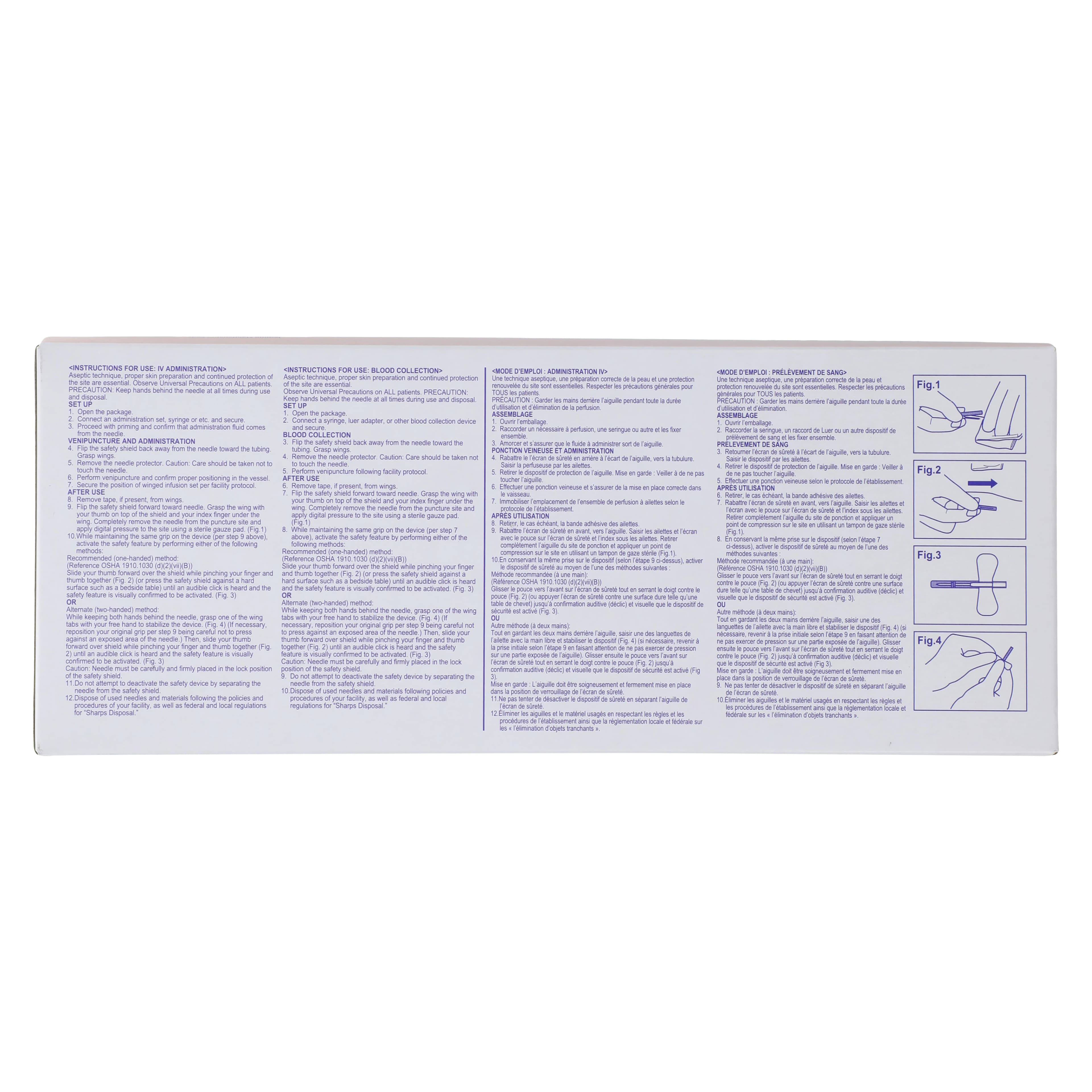 Terumo Safety Wing Infusion Set, 25 Gauge, 3/4" Needle, 12" Tubing, Sterile, Non-DEHP, Latex-Free, 50/Box thumbnail 5