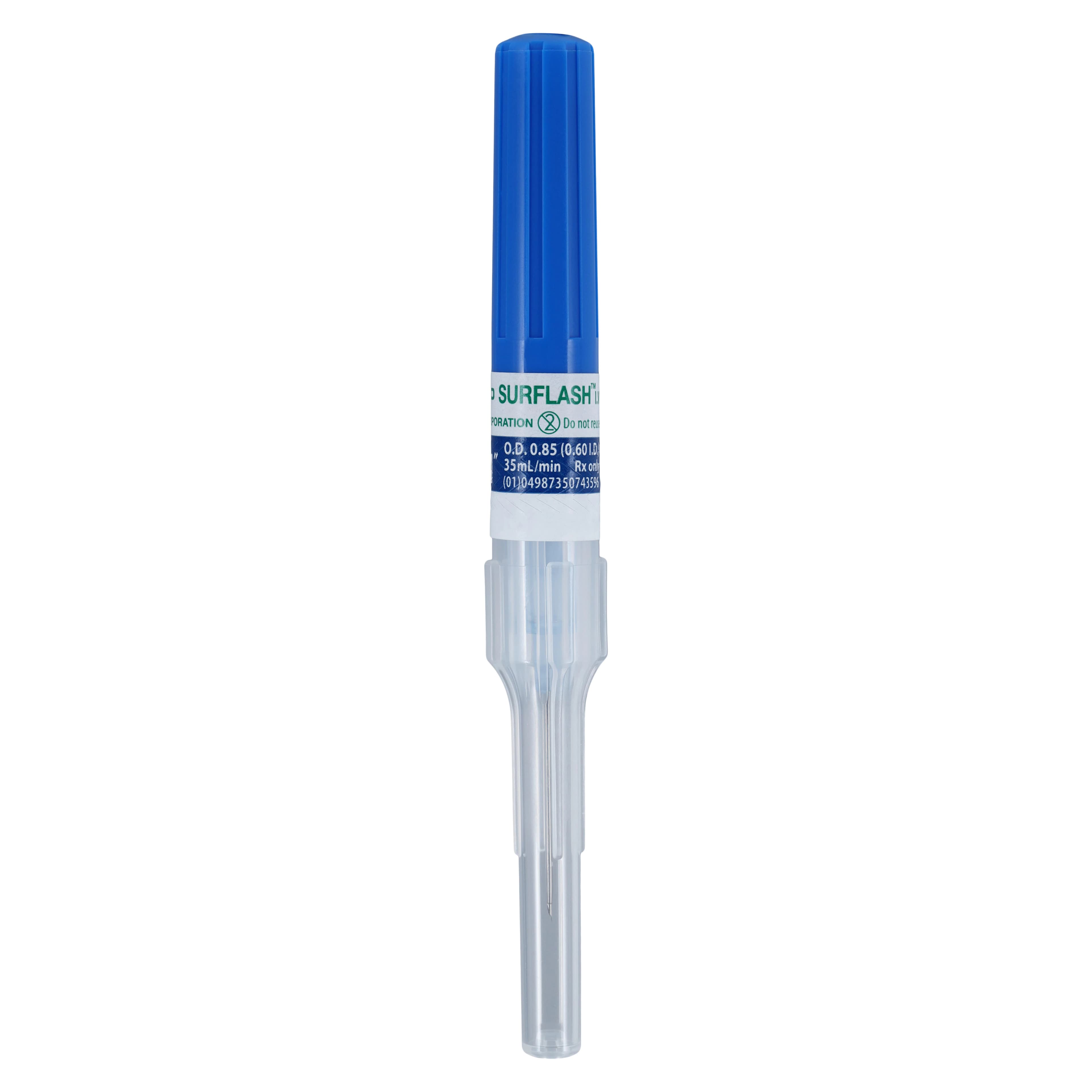 Terumo SurFlash IV Catheter, 22 Gauge, 1 Inch, Polyurethane, Sterile, Latex-Free, Blue, 50/Box thumbnail 6