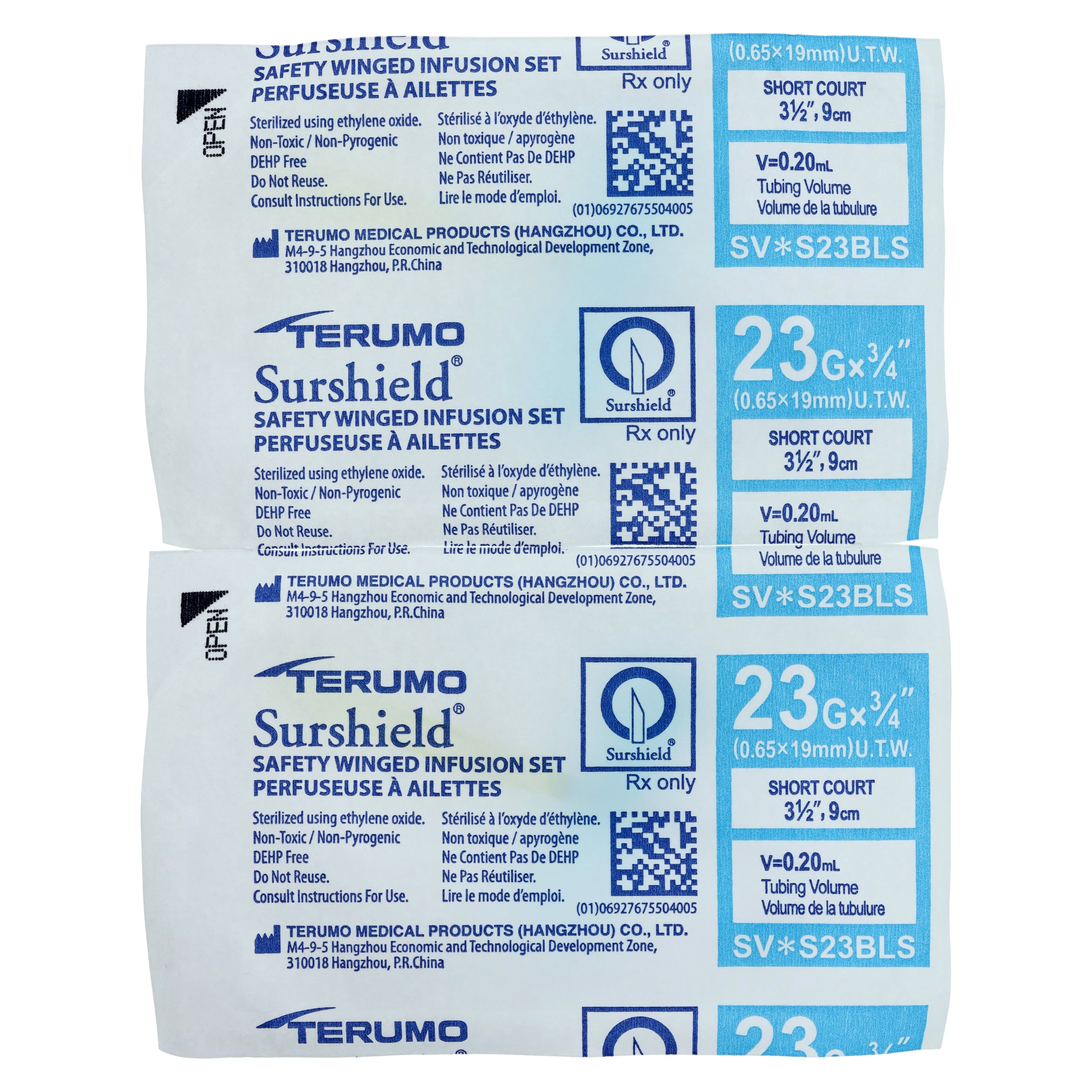 Terumo Safety Wing Infusion Set, 23 Gauge, 3/4" Needle, 3-1/2" Tubing, Sterile, Non-DEHP, Latex-Free, 50/Box thumbnail 3