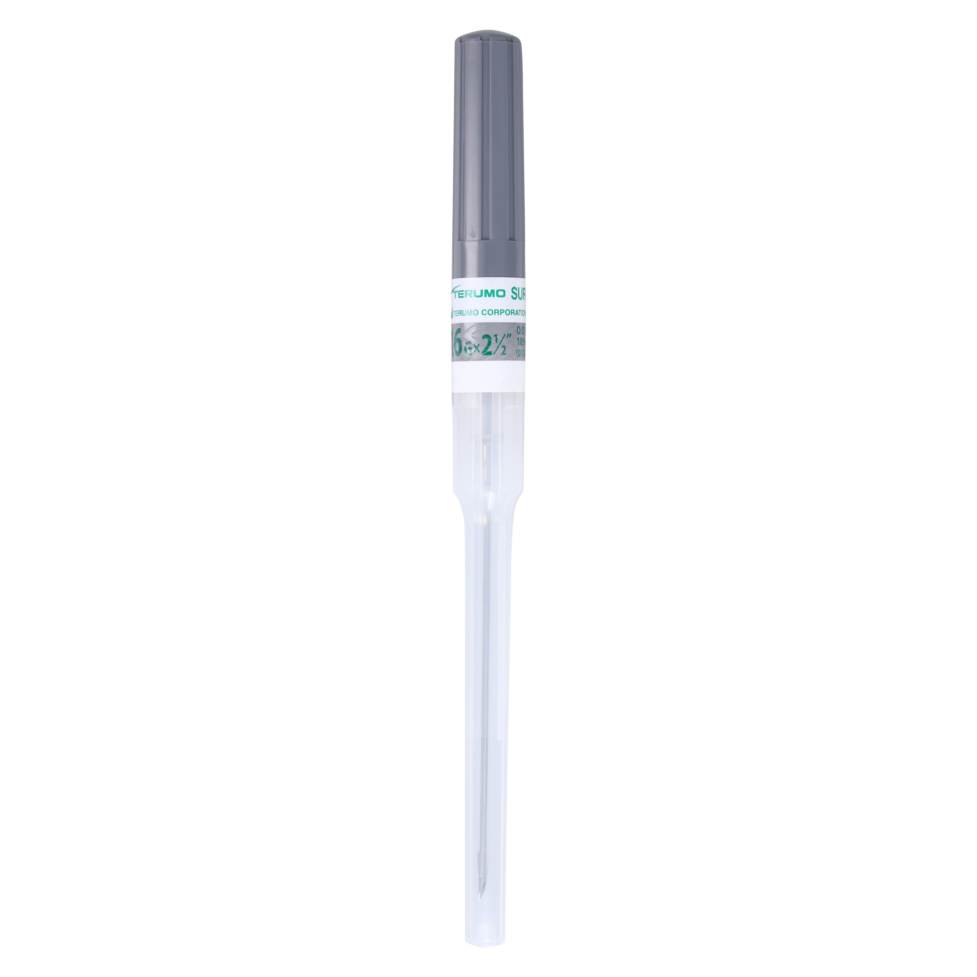Terumo SurFlash IV Catheter, 16 Gauge, 2-1/2", Polyurethane, Sterile, Latex-Free, Gray, 50/Box thumbnail 3
