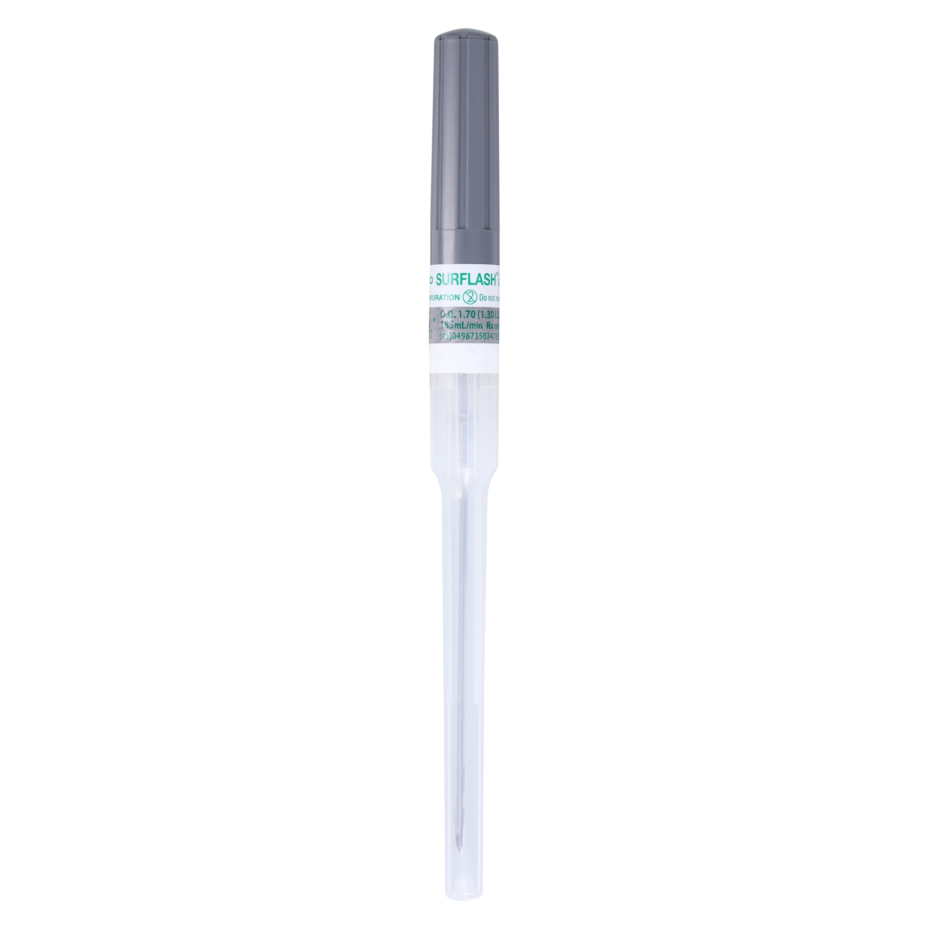 Terumo SurFlash IV Catheter, 16 Gauge, 2-1/2", Polyurethane, Sterile, Latex-Free, Gray, 50/Box thumbnail 4