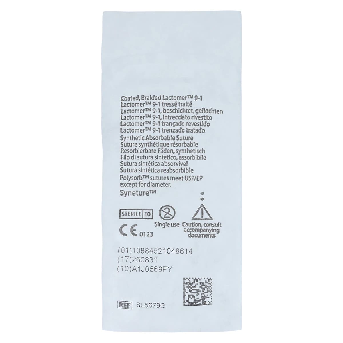 Medtronic Polysorb Suture, 3-0, 30" Polyester Braid, Absorbable, P-14 Premium Reverse Cutting 3/8 Circle Needle 24mm, Coated, Undyed, 12/Case thumbnail 4