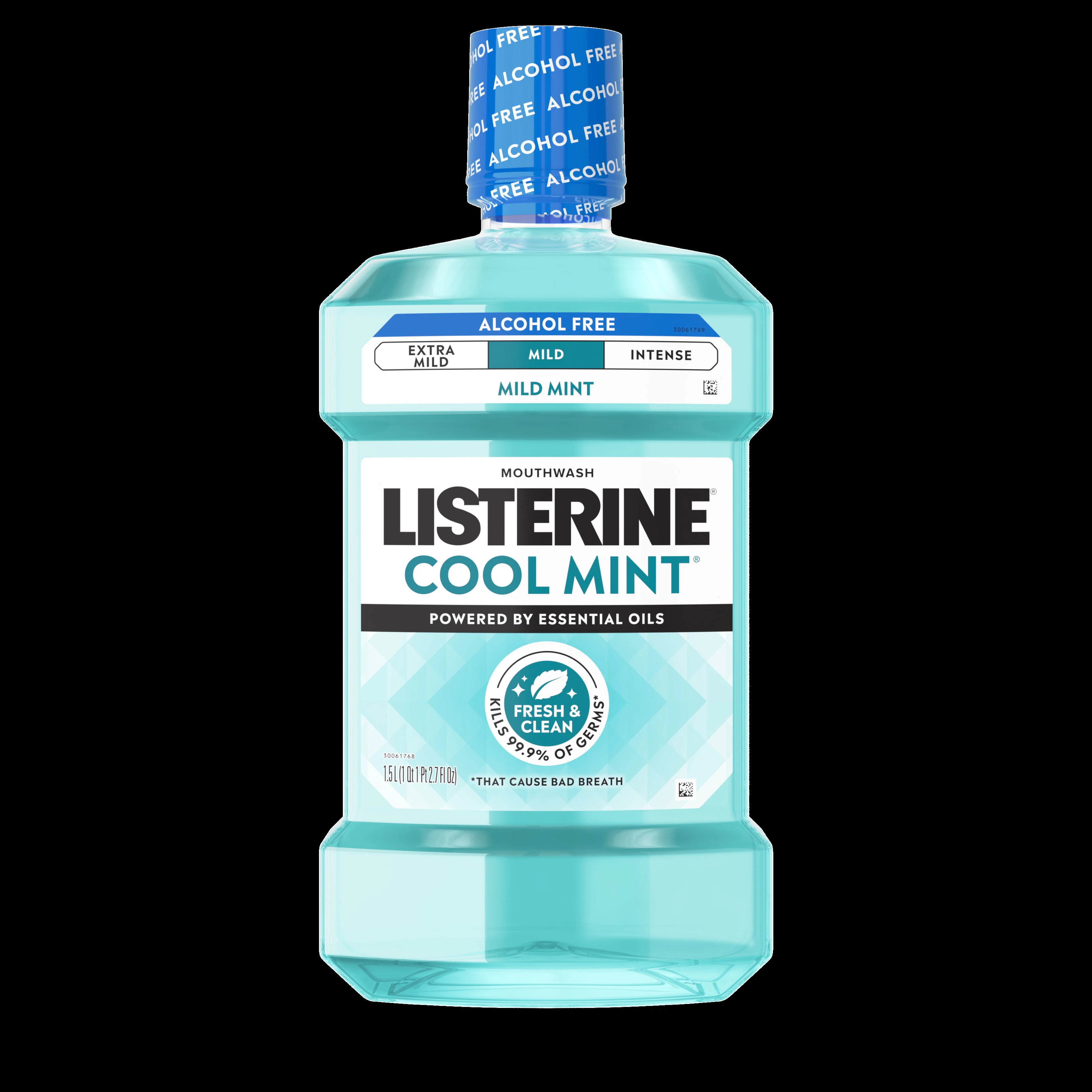 Listerine Zero Alcohol-Free Mouthwash, Clean Mint, 1.5 L Bottle, 6/Case - Listerine Zero Mouthwash – Mild Mint - 1.5 Liter Bottle, 6/Pkg - Image 1