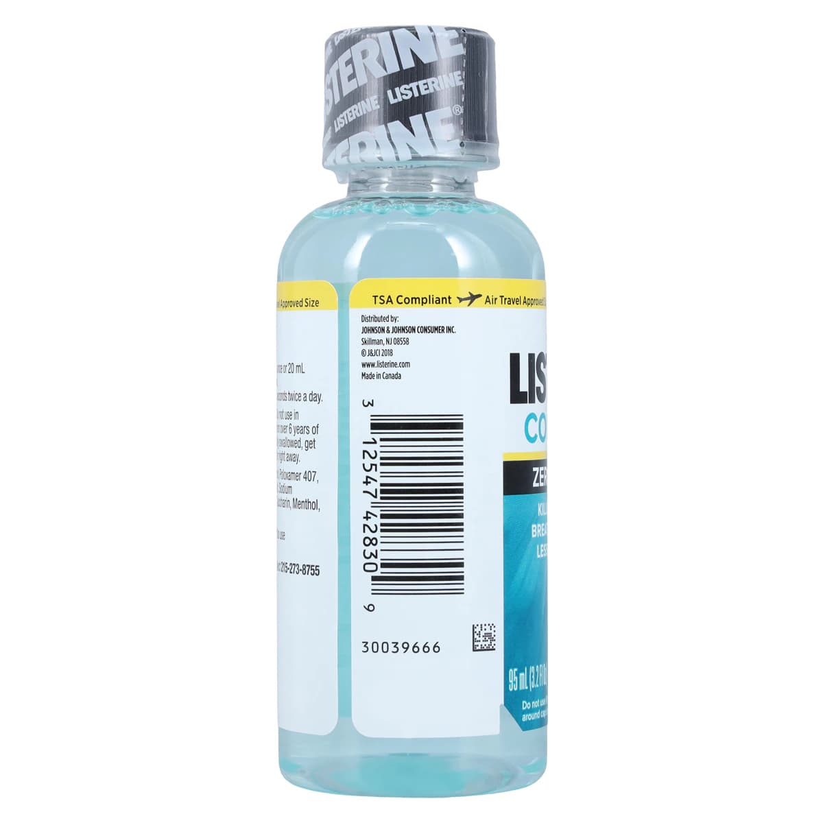Listerine Zero Alcohol-Free Mouthwash, Clean Mint, 3.2 oz Bottle, 24/Case thumbnail 3