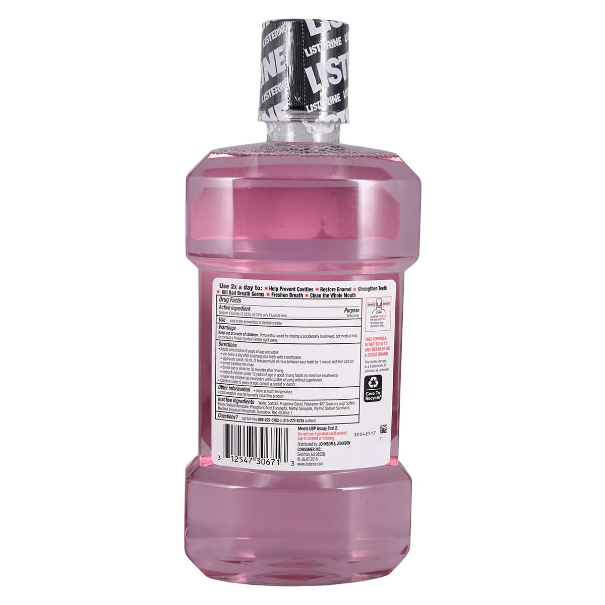 Listerine Total Care Zero Anticavity Fresh Mint Mouthwash, Alcohol Free, 1 Liter, 6/Case thumbnail 2