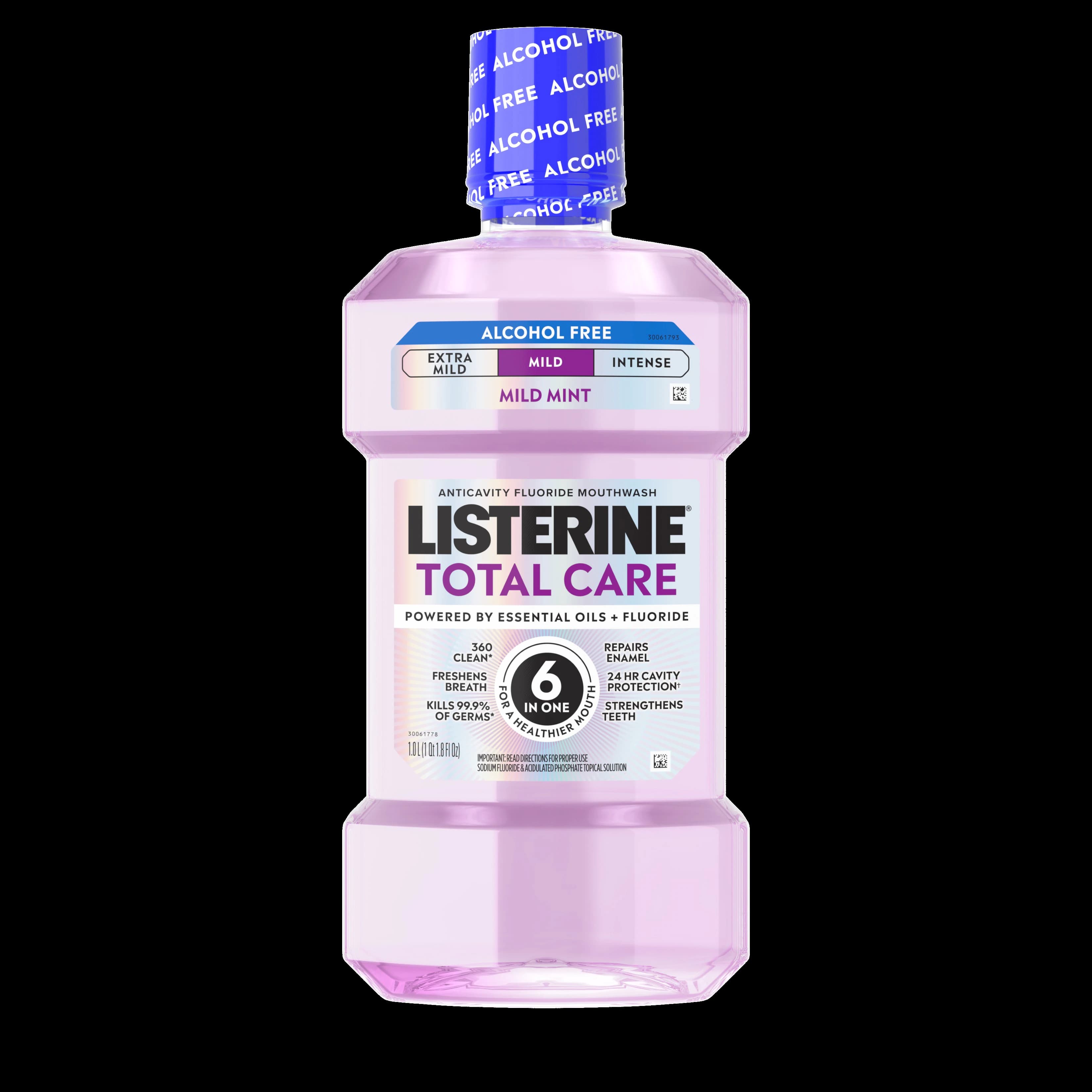 Listerine Total Care Zero Anticavity Fresh Mint Mouthwash, Alcohol Free, 1 Liter, 6/Case - Listerine Total Care Zero - Image 1