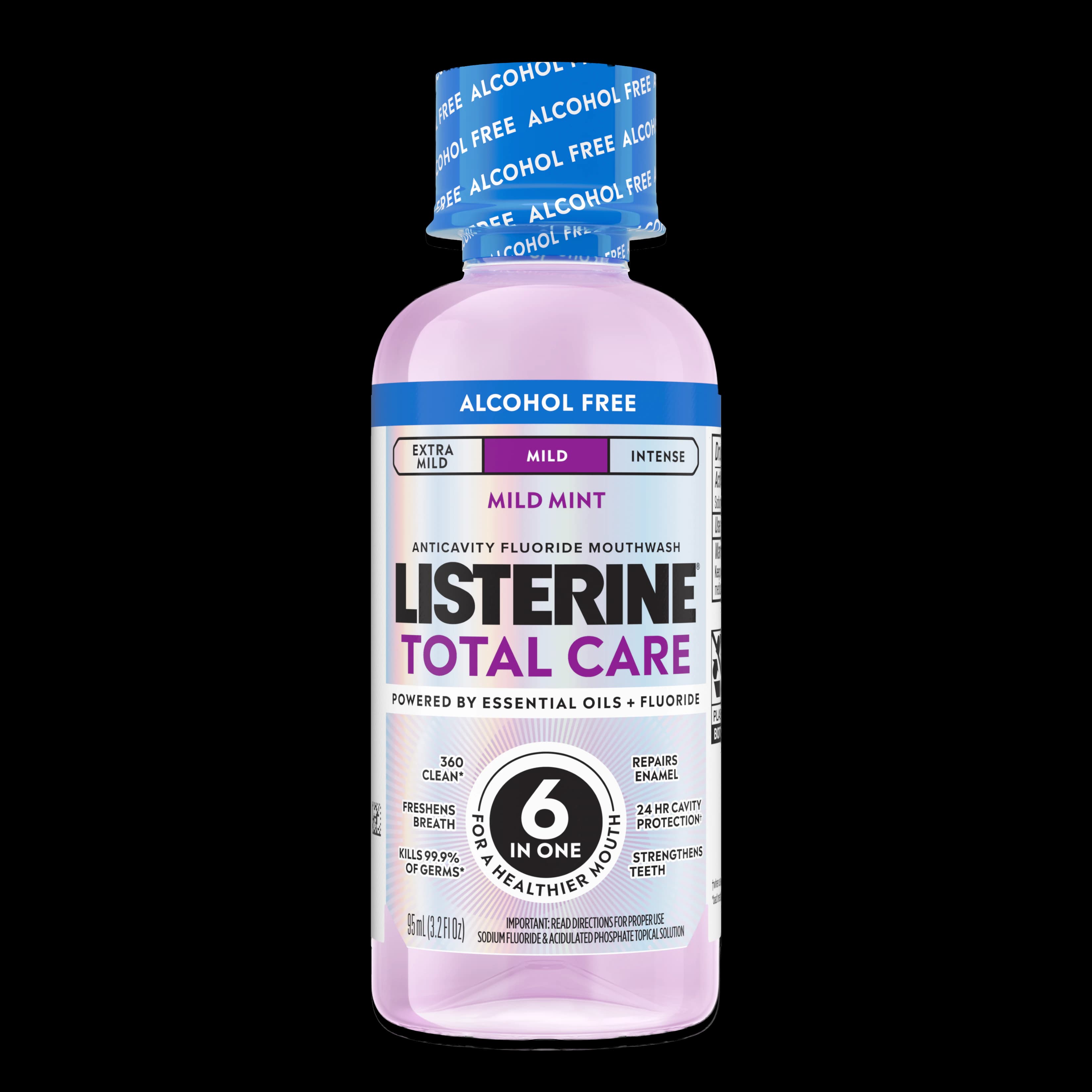 Listerine Total Care Zero Anticavity Mouthwash, Fresh Mint, Alcohol Free, 3.2 oz Bottle, 24/Case - Listerine Total Care Zero Anticavity Mouthwash - 3.2 oz Bottle, 24/Pkg - Image 1