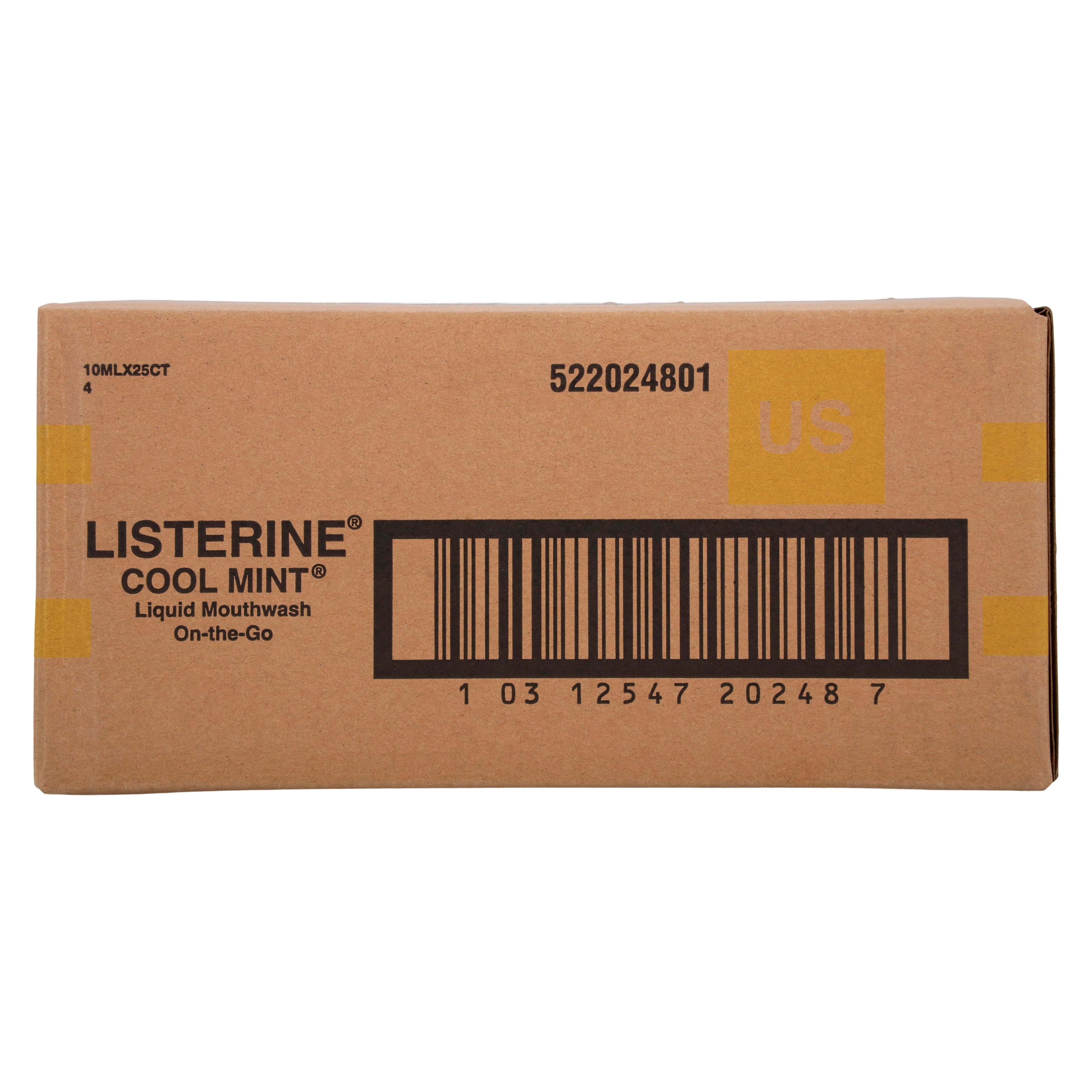 Listerine Cool Mint Zero Alcohol Free Mouthwash, 10 mL Sachets, 4/Case thumbnail 8