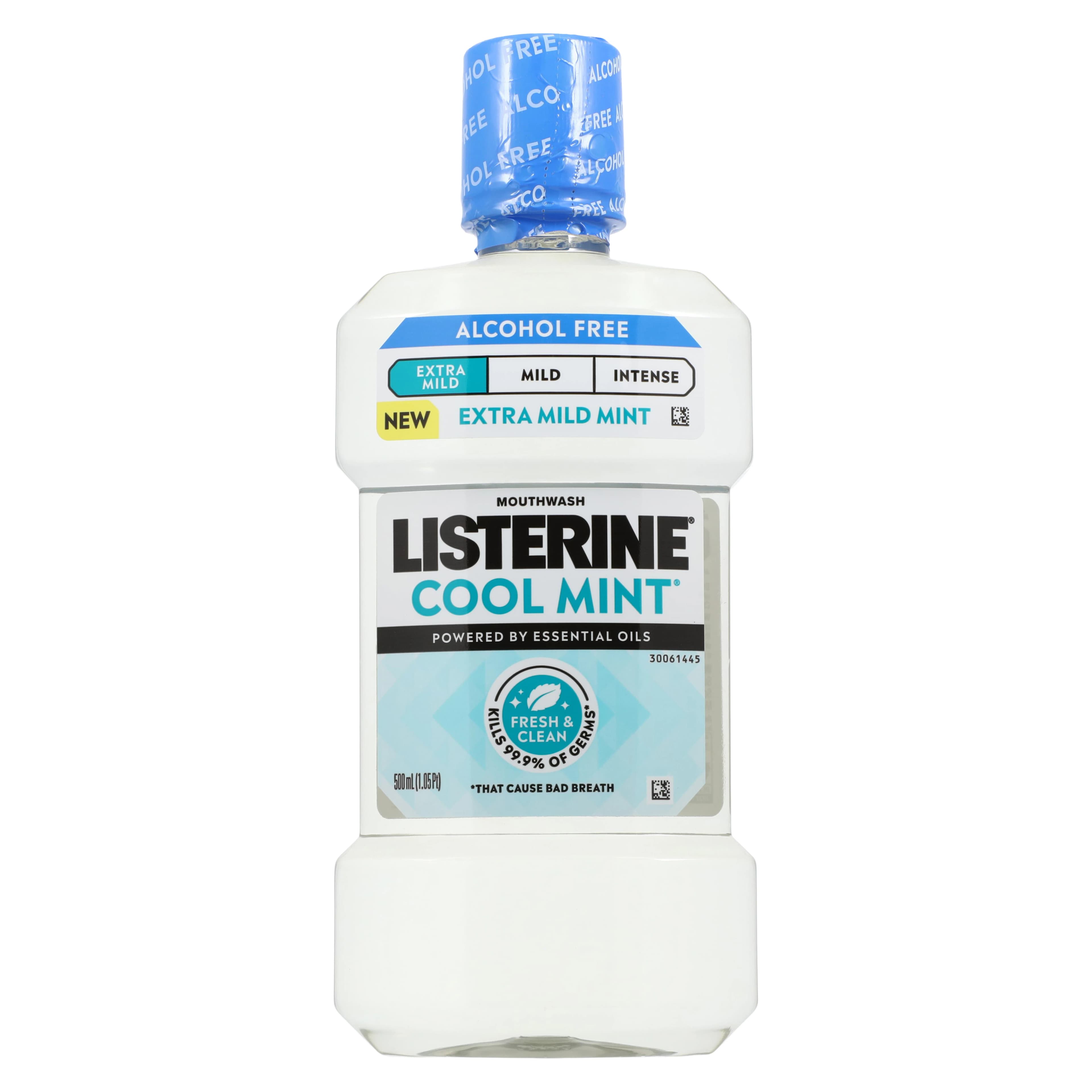 Listerine Extra Mild Alcohol-Free Dye-Free Mouthwash, Cool Mint, 500 mL (16.9 oz), Case of 6 thumbnail 2